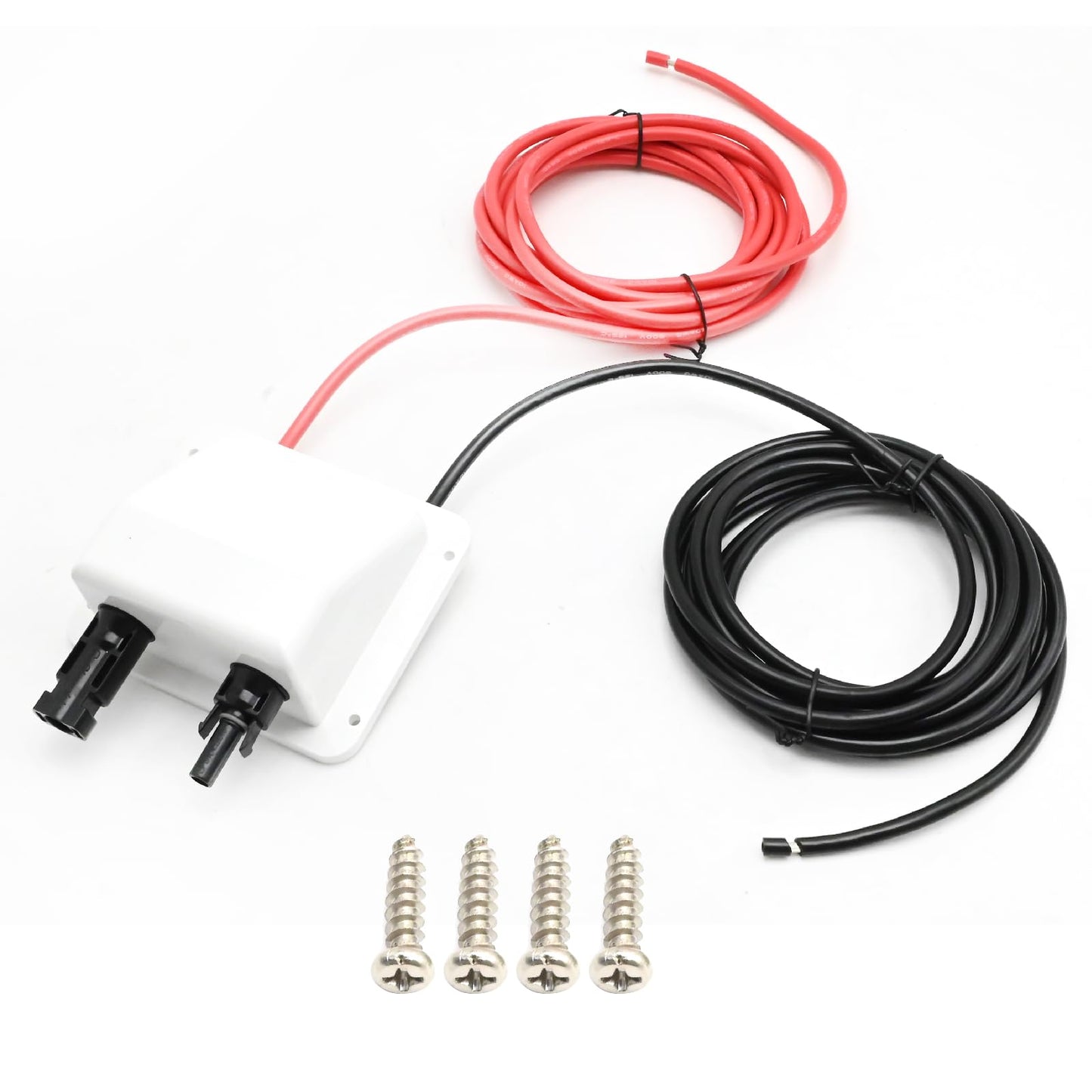 SYOWADA 10 FT Solar Double Cable Entry Gland, Weatherproof 10 AWG Double Cable Entry Housing, UV Resistance ABS Double Cable for All Cable Types, for Solar Project on RV Boat Camper Van