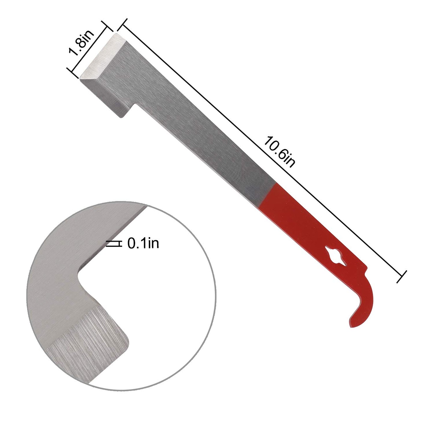 ZOENHOU 5 Pack 10.6 Inch Beehive Tool with J Hook, Frame Lifter and Scraper, Stainless Steel Beekeepers Supplies, Beekeeping Equipment, Red Handle