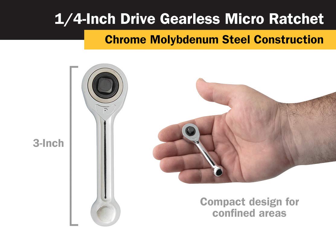 Titan 11200 1/4-Inch Drive Gearless Micro Ratchet