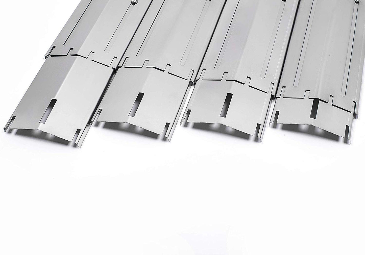 Universal Adjustable Stainless Steel Heat Plate Plate Shield, Heat Tent, Flavorizer Bar, Burner Cover, Flame Tamer (Expands from 11.75" up to 21" L) for Brinkmann 810,4 PCS