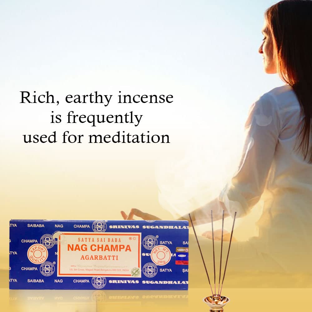 Satya Sai Baba Original Handmade Sticks from Bengaluru earthmarked Nag Champa Agarbatti 250 gm Hand Rolled in India, Fine Quality