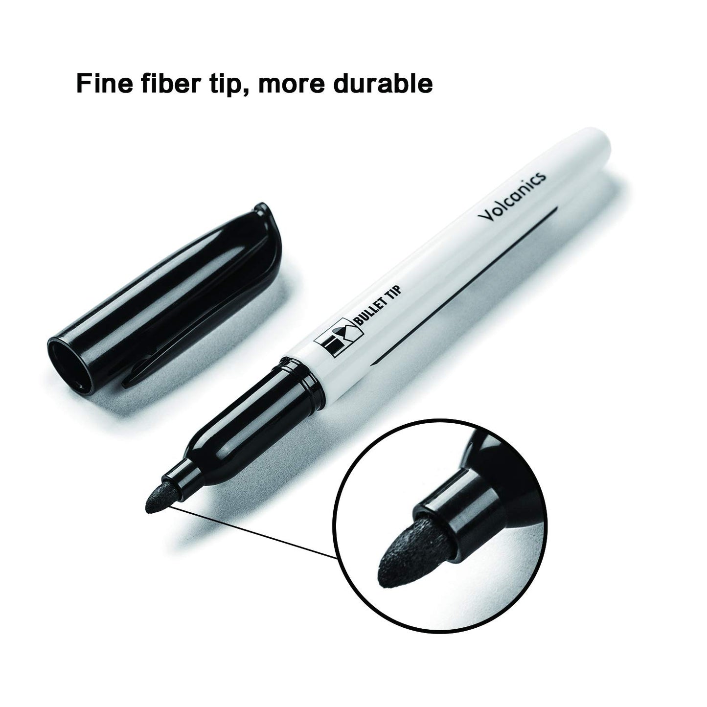 Volcanics Black Dry Erase Markers Bulk Pack of 60 Low Odor Fine Tip Whiteboard Pens for Whiteboard Dry Erase Calendar