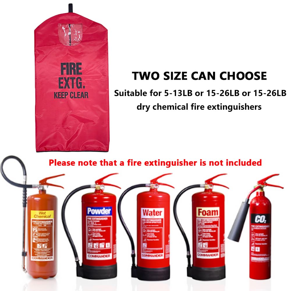 Fire Extinguisher Cover, Heavy Duty Fire Sa-fety Protective Sleeve from Scuffs & Scratches Accessories, 17"Wx22"L, 1 Pcs (5-13LB)