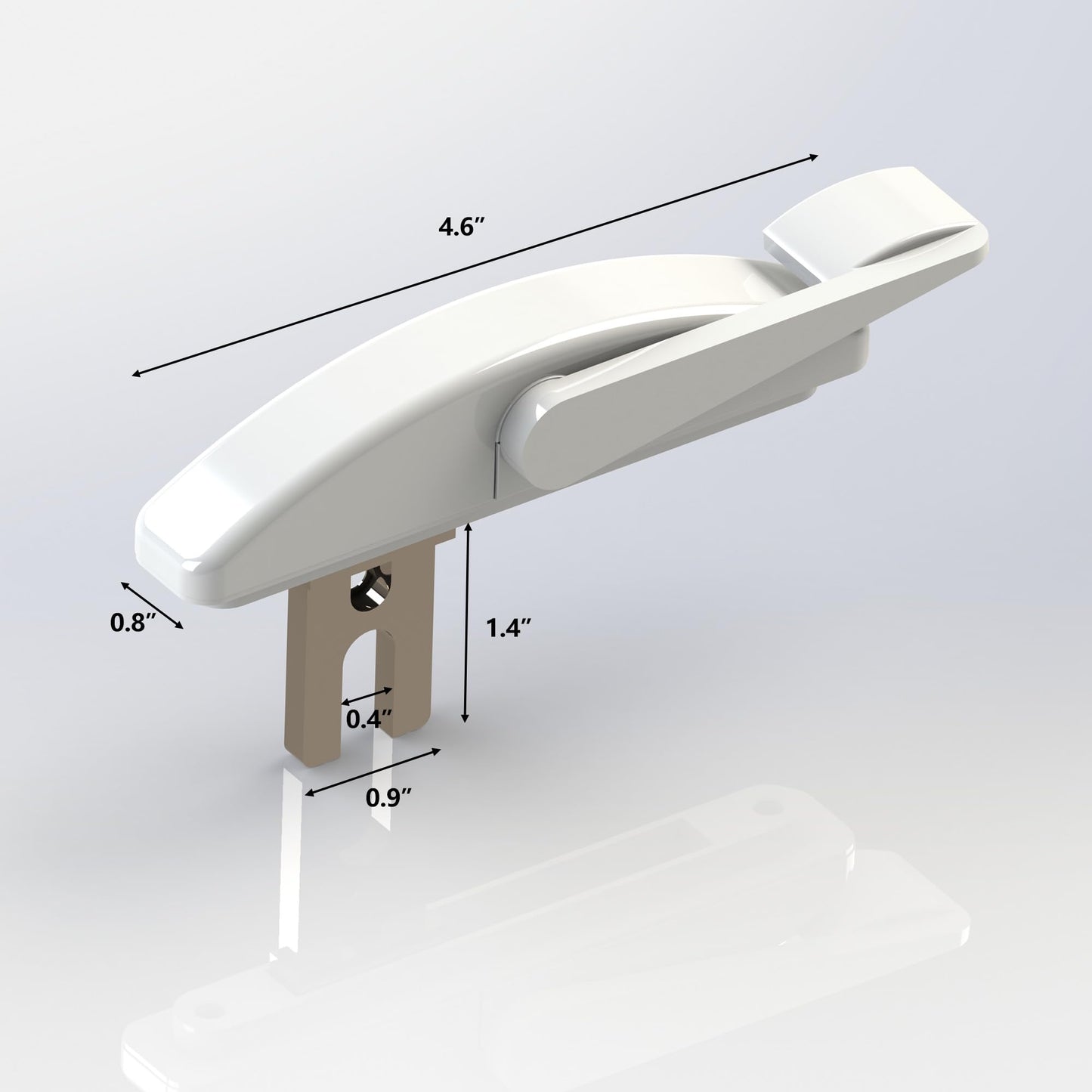 SILENTLOK Maxim Locking Handle - Ultra-Quiet Window Lock for Crank Windows, Premium Window Latch & Window Hardware, Maxim Operator Compatible with Smooth Action & Enhanced Security