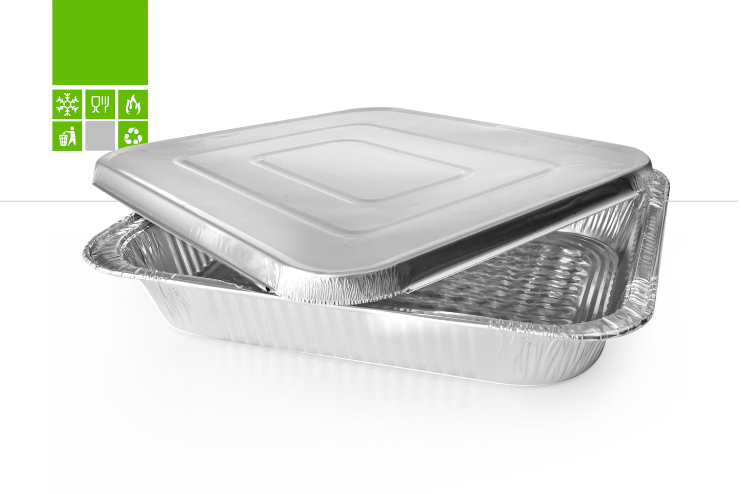 Sturdy Pack Aluminum Foil Pans with Lids, 9"x13"x2.5" – Half-Size Disposable Steam Table Pans for Catering, Baking, Cooking, Roasting – 10 Pack with Lids
