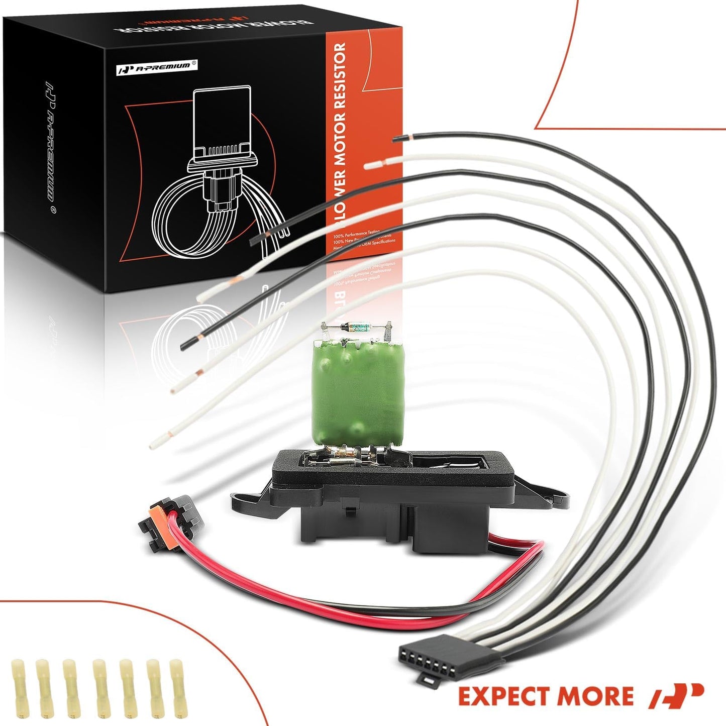 A-Premium Manual HVAC Blower Motor Resistor Compatible with Chevrolet Silverado 1500, Silverado 2500 HD, Tahoe, Suburban 1500, Avalanche 1500 & GMC Sierra 1500, Yukon, Sierra 2500 HD, Yukon XL 1500