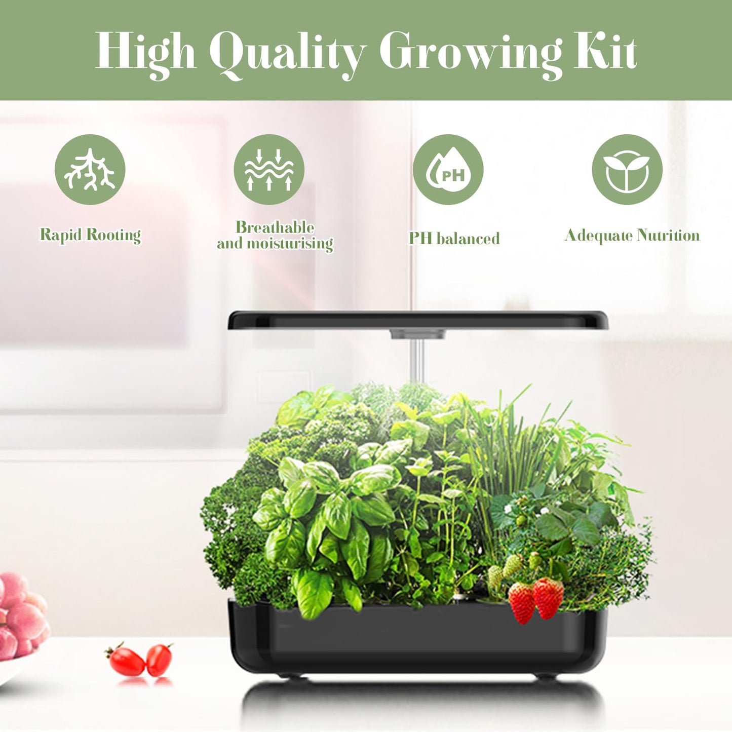 161 Pack Seeds Pod Kit for Aerogarden, Seed Pods Grow Anything Kit with 50 Grow Sponges, 30 Planting Basket, 30 Planting Dome, 50 Labels, 1 Tweezer, Hydroponics Growing System for IDOO, LYKO
