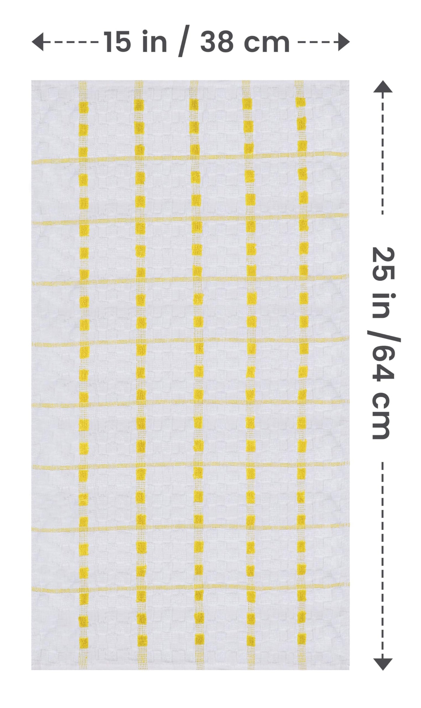 Utopia Towels Kitchen Towels, 12 Pack, 15 by 25 Inches, Dobby Weave, 100% Ring Spun Cotton, Super Soft and Absorbent Dish, Tea, and Bar Towels, Yellow