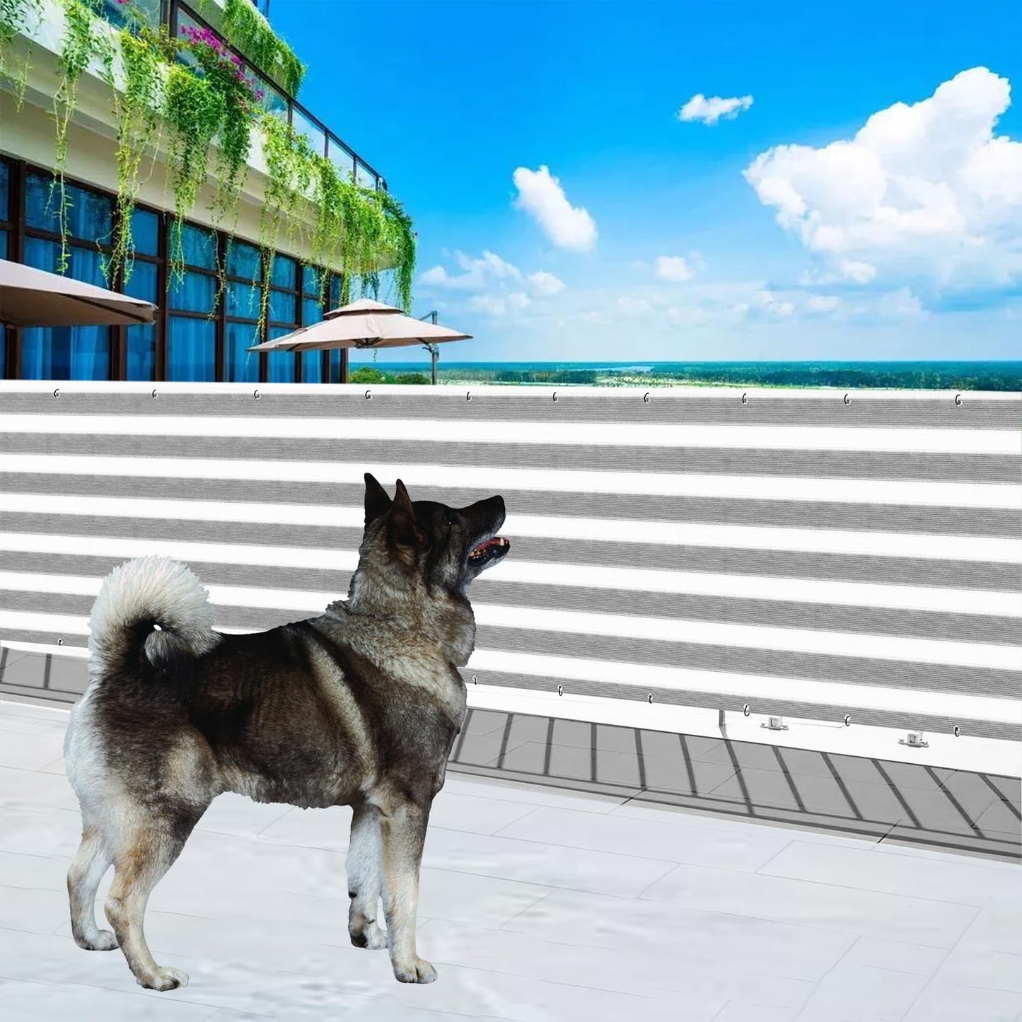 Balcony Privacy Screen, 3.0FT x 19.7FT Fence Privacy Screen UV-Resistant Apartments Railing Fence Shield Cover, Weather Resistant Outdoor Patio Deck Privacy Panels Porch