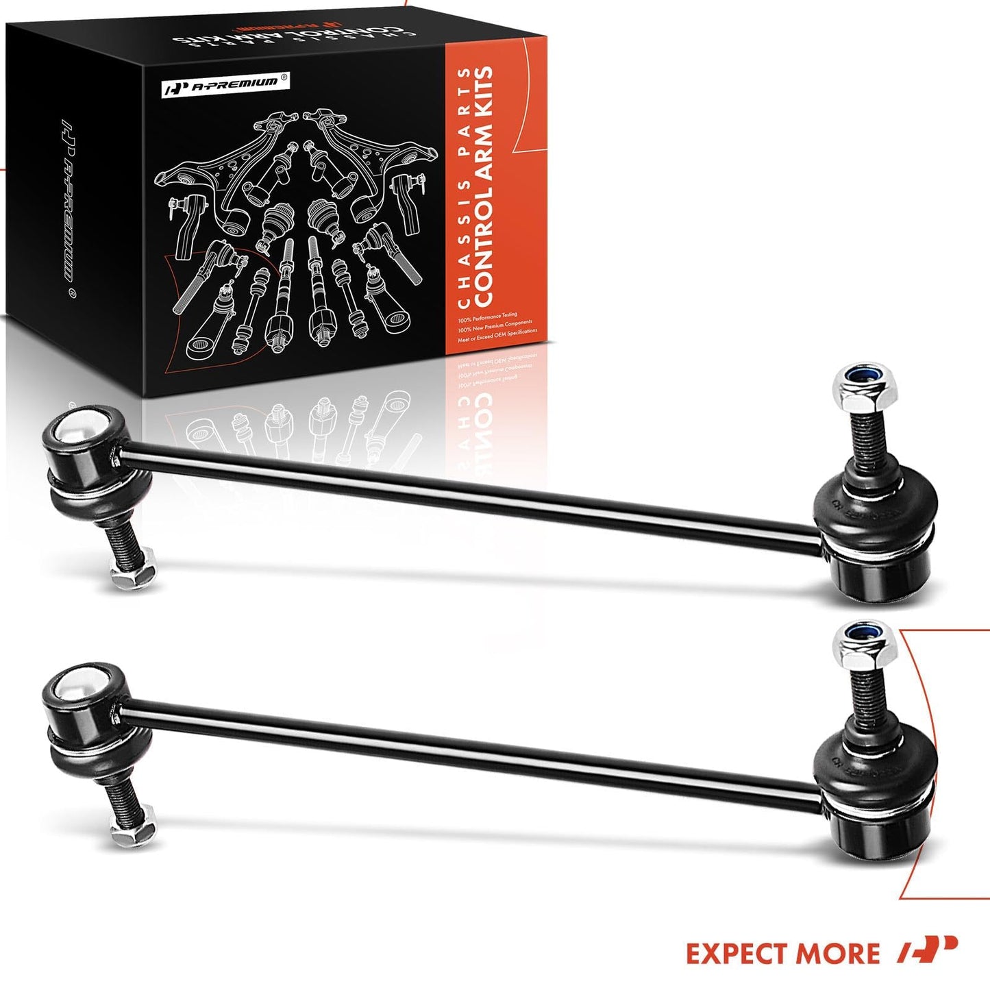 A-Premium 2Pcs Front Sway Bar Links Stabilizer Bar Links, Compatible with Toyota & Ford & Mazda & Mitsubishi & Mercury - 2001-2020 - RAV4 Escape 6 CX-5 CX-9 Tribute Eclipse Galant Endeavor Mariner