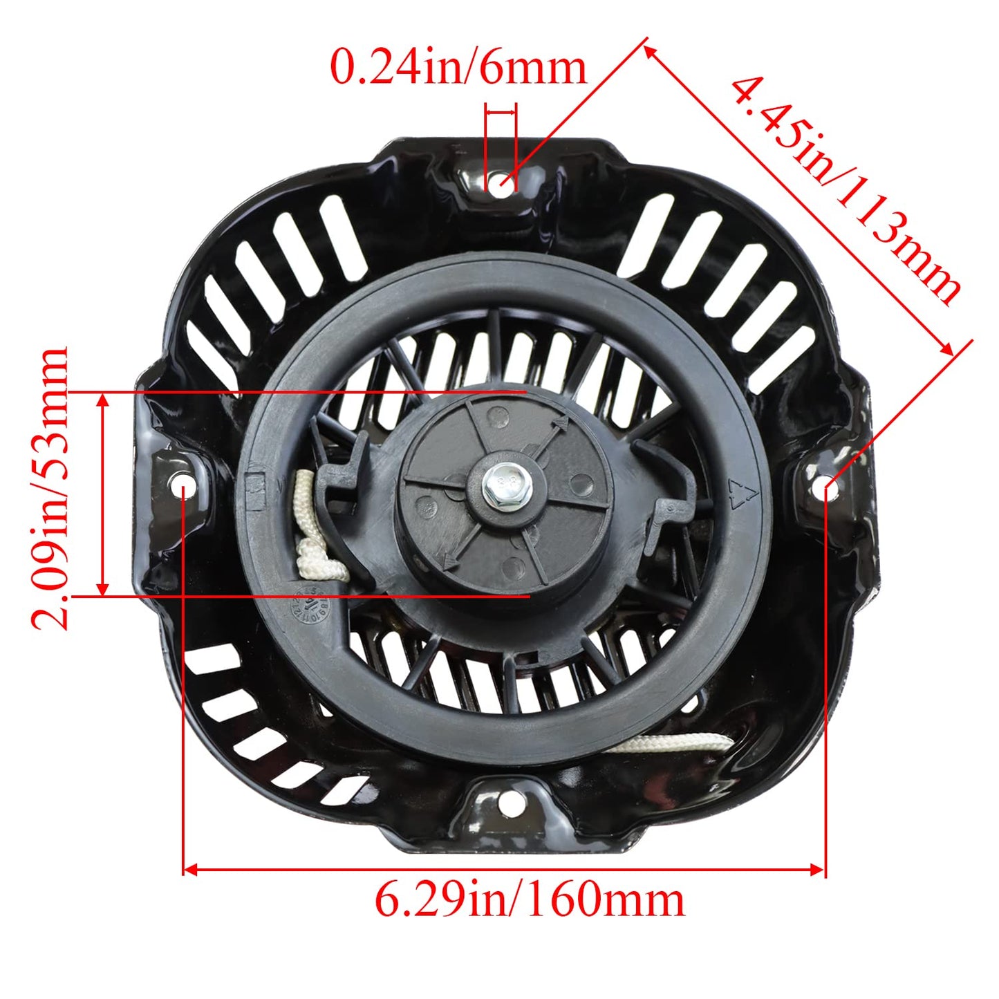 WOTIAN Pull Start Assembly Compatible with Generac 0J08071SRV 196cc 208cc 212cc GP3300 Generator Parts Homelite Recoil Starter Replacement GP3600 Part# 0J08070SRV 0J08074SRV