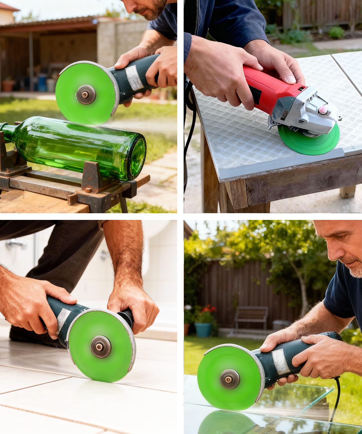 Waies Glass Cutting Disc with 7/8" (22.23mm) Hole 4.5 Inch Ceramic Cutting Polishing Disc for Angle Grinder Diamond Ultra-Thin Saw Blade for Grinding of Glass Jade Crystal Tile (3pcs)