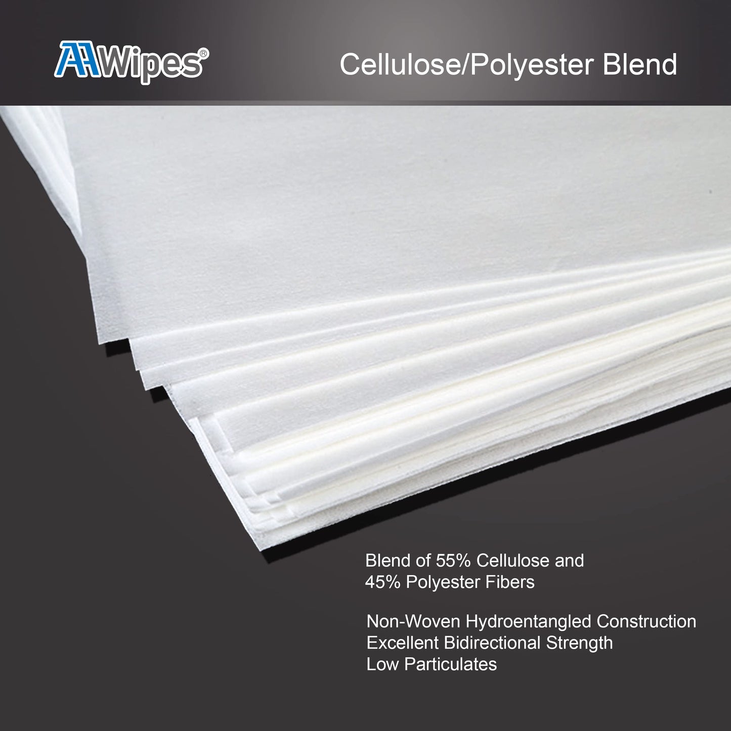 AAwipes Cleanroom Wipes Nonwoven Wipes Cellulose/Polyester Blend (Grade A, 68 Gram) 9" x 9"for Lab, Electronics, Pharmaceutical, Printing and Semiconductor Industries (Bag of 150 Pcs)