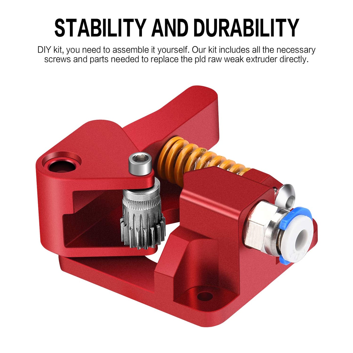Zeelo Dual Drive Extruder, Aluminum Dual Gear Extruder Upgrade Kit for Tornado/CR-10/ CR-10S/ CR-10S Pro/Ender 3/Anet A8 Anycubic Mega Wanhao i3