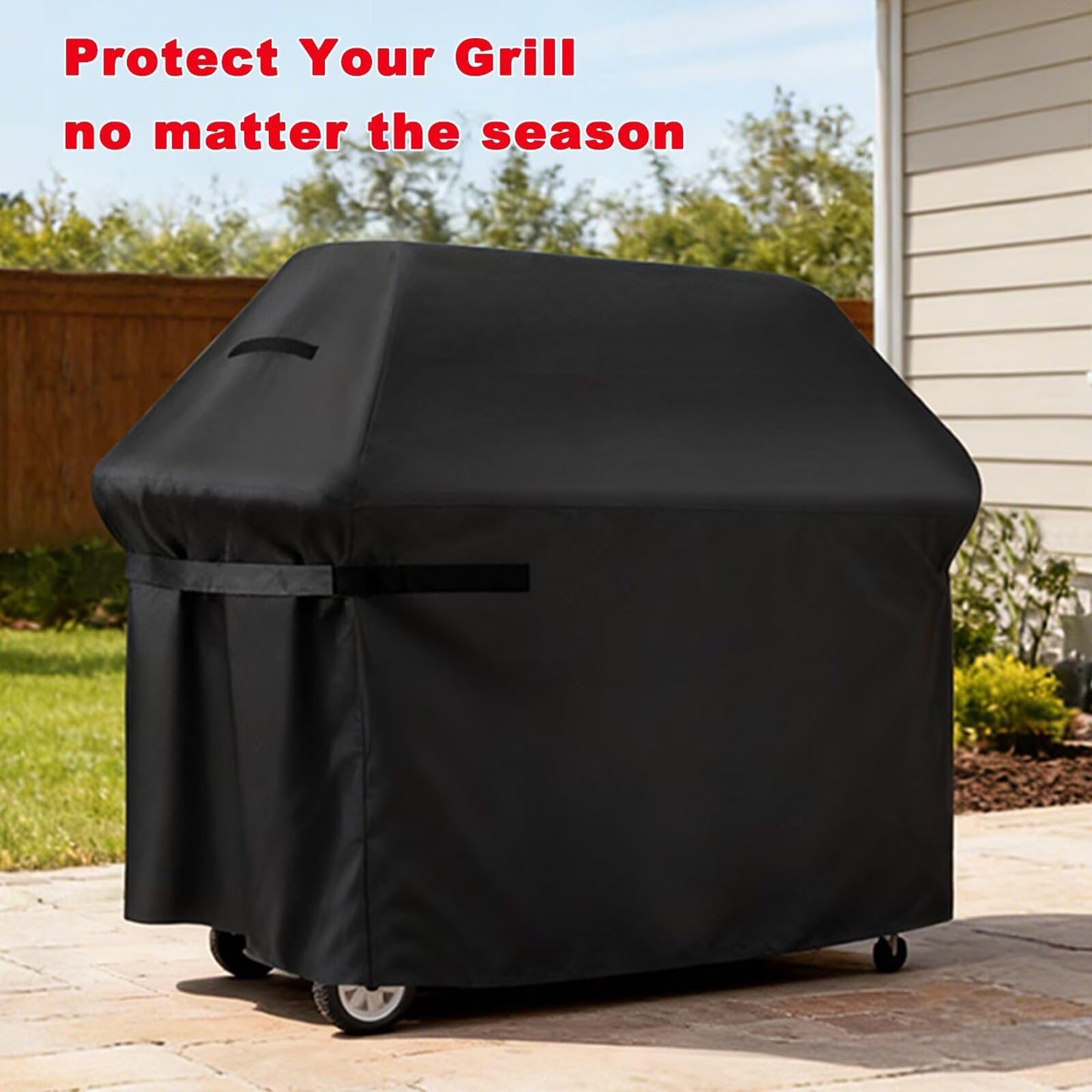 Samhe Grill Cover, 75-Inch Heavy Duty Waterproof UV Resistant Tear Resistant BBQ Gas Grill Cover for Nexgrill Brinkmann Weber and More