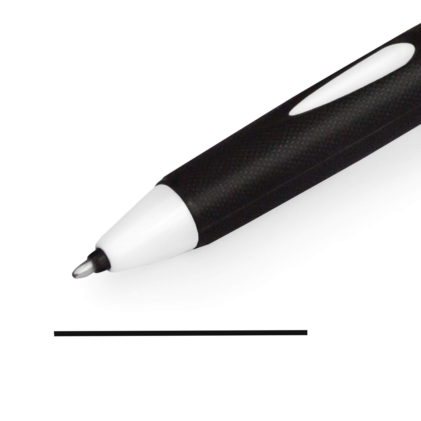 Uni-Ball SN-220 Power Tank Retractable Ballpoint Pen - 1.0mm - White Barrel - Black Ink - Pack of 12
