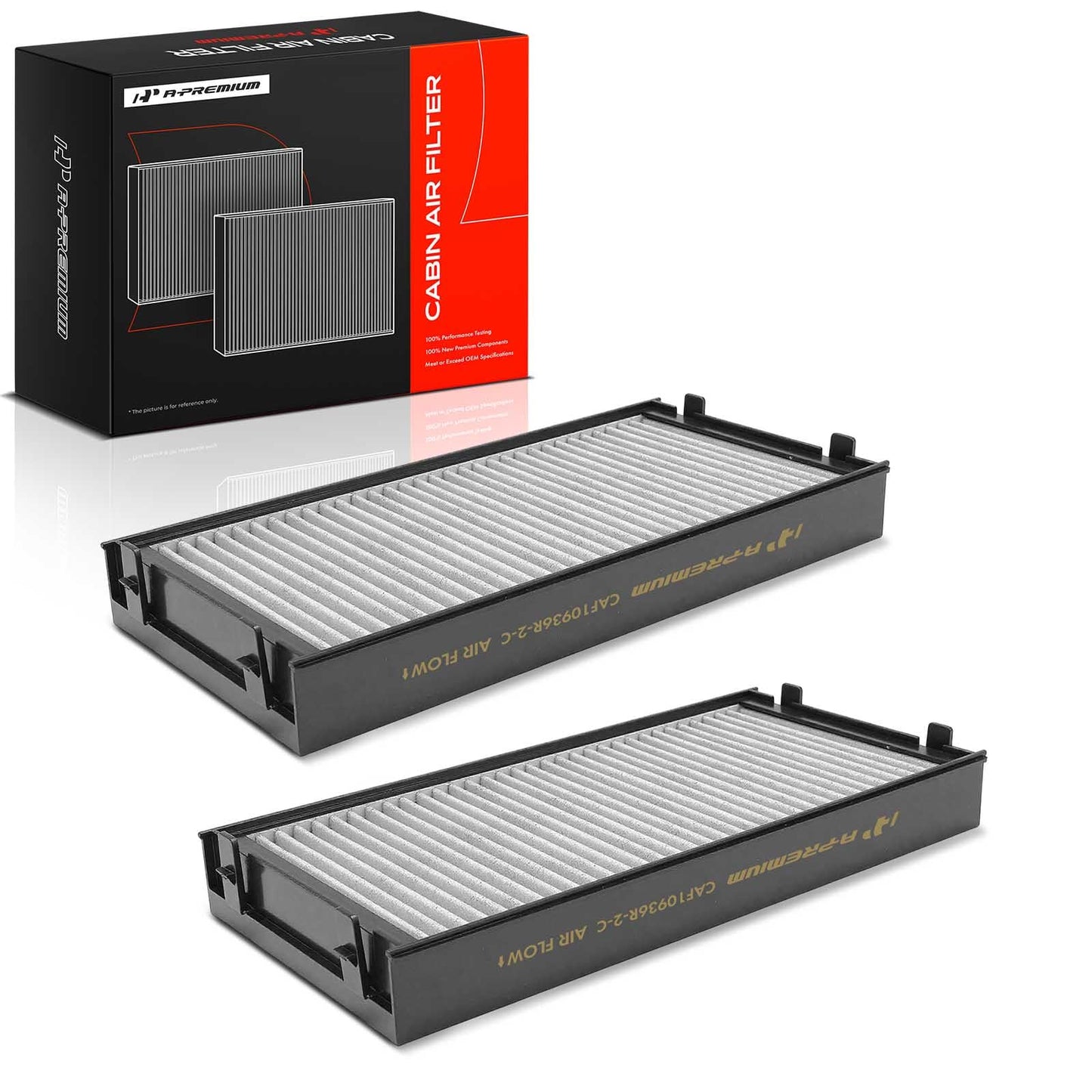 A-Premium 2-PC Cabin Air Filter with Activated Carbon Compatible with BMW X5 2007-2019, X6 2008-2019, Replace# 64116945594, 64119248294