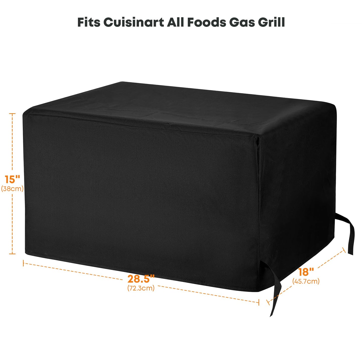 Stanbroil Outdoor Heavy Duty Waterproof Gas Grill Cover Fits Cuisinart All Foods Gas Grill, Replacement for Cuisinart CGC-21, Black