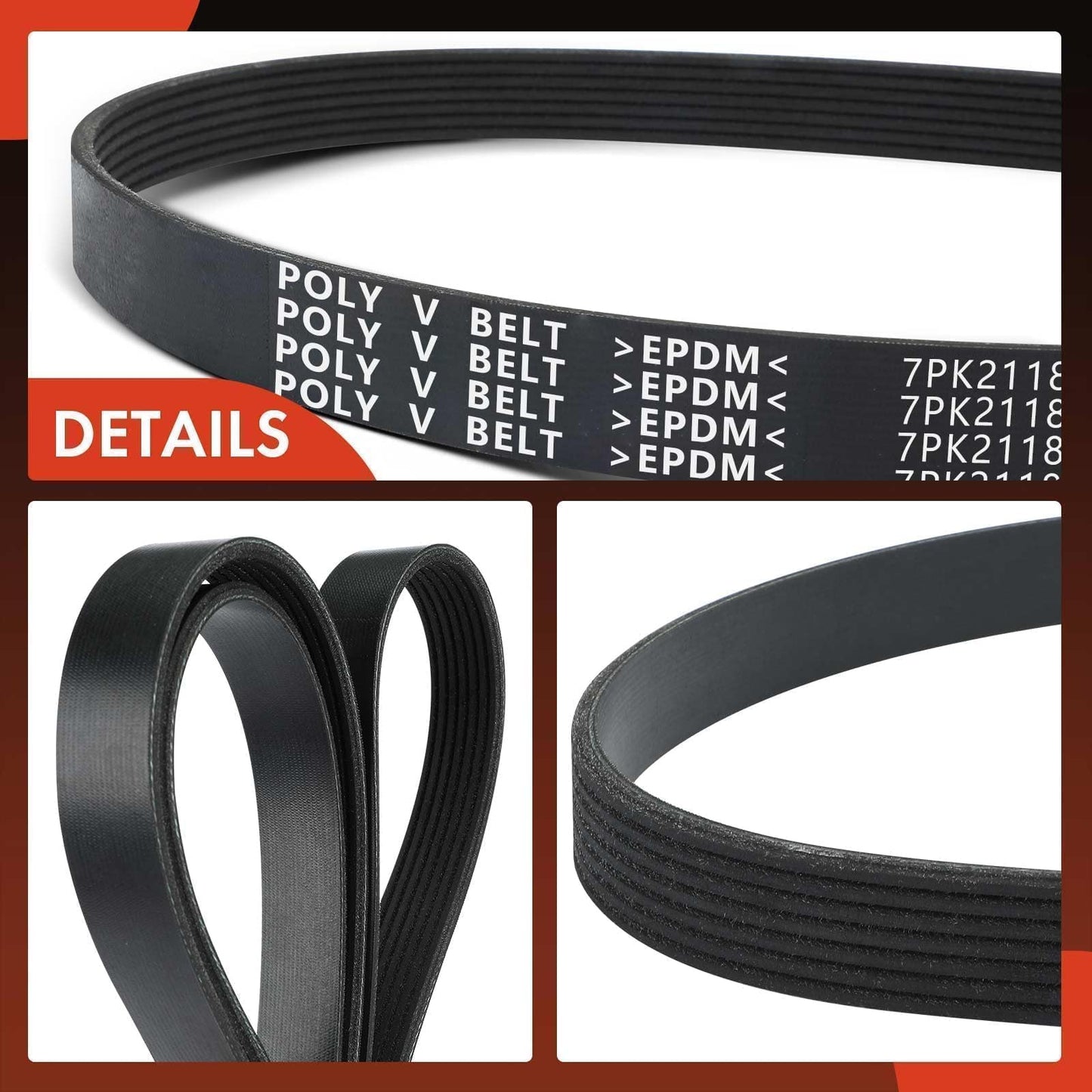 A-Premium Engine Serpentine Drive Belt Compatible with Toyota, Land Rover & Audi Cars - Tacoma 2005-2015, Tundra 2005-2010, 4Runner 2004-2009, FJ Cruiser, Range Rover, A8 Quattro, 4.0L 4.6L 6.3L