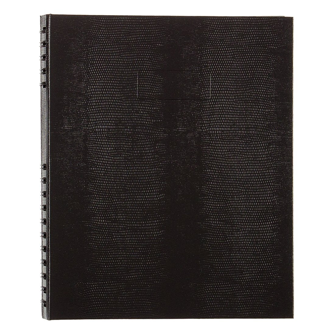 Blueline Notepro Undated Daily Planner Twin Wire Binding With Hard Lizard-like Cover, 192 Pages, Bilingual, 10-3/4" x 8-1/2", Black (A30C.81B)