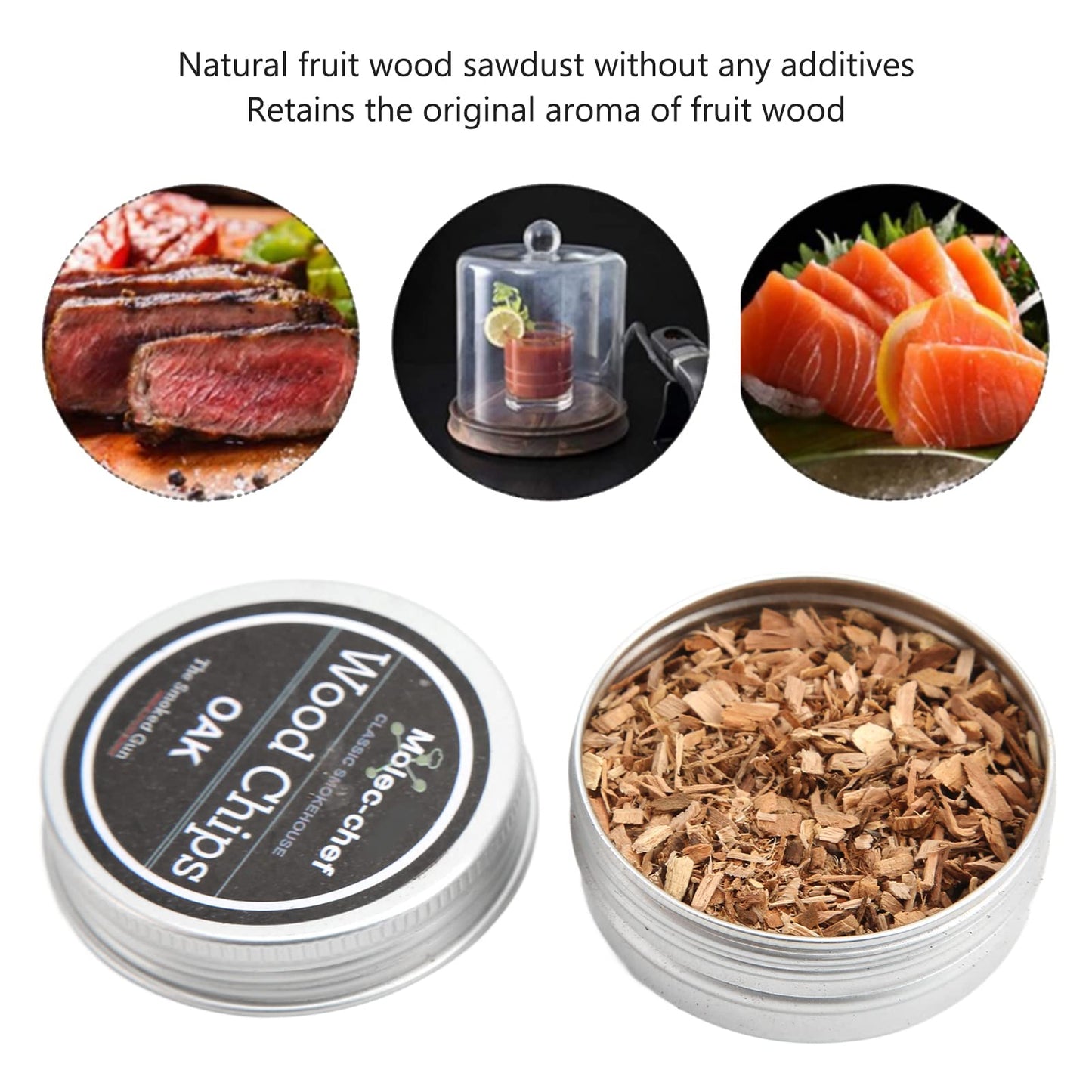 Smoking Wood Chips, 8PCS Whiskey Wood Smoking Chip Cocktail Smoker Kit Smoker Chips for Smoked Drinks