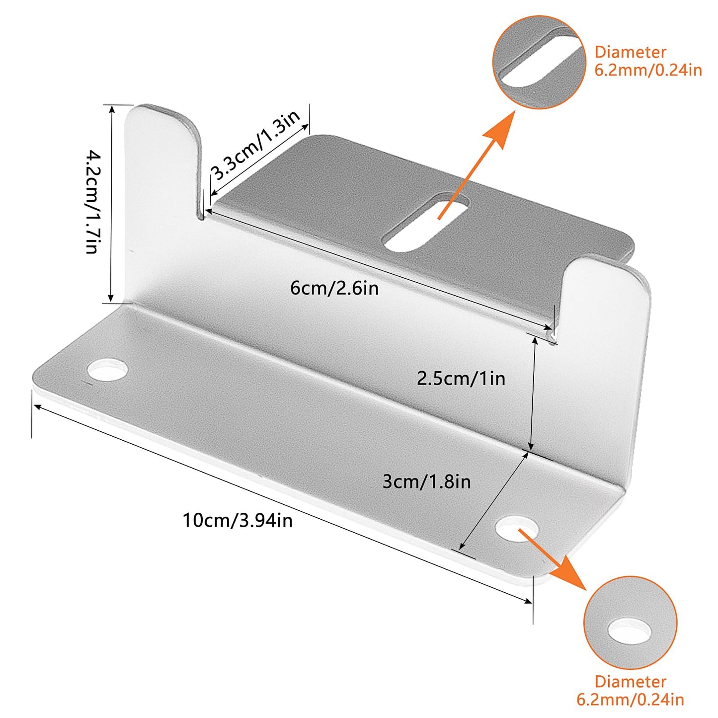 16 Pcs Solar Panel Mounting Z Brackets Kit with Nuts and Bolts, Anti-Corrosion Solar Panel Mount Supporting for RVs Campers Boats Roof Wall and Other Off Grid