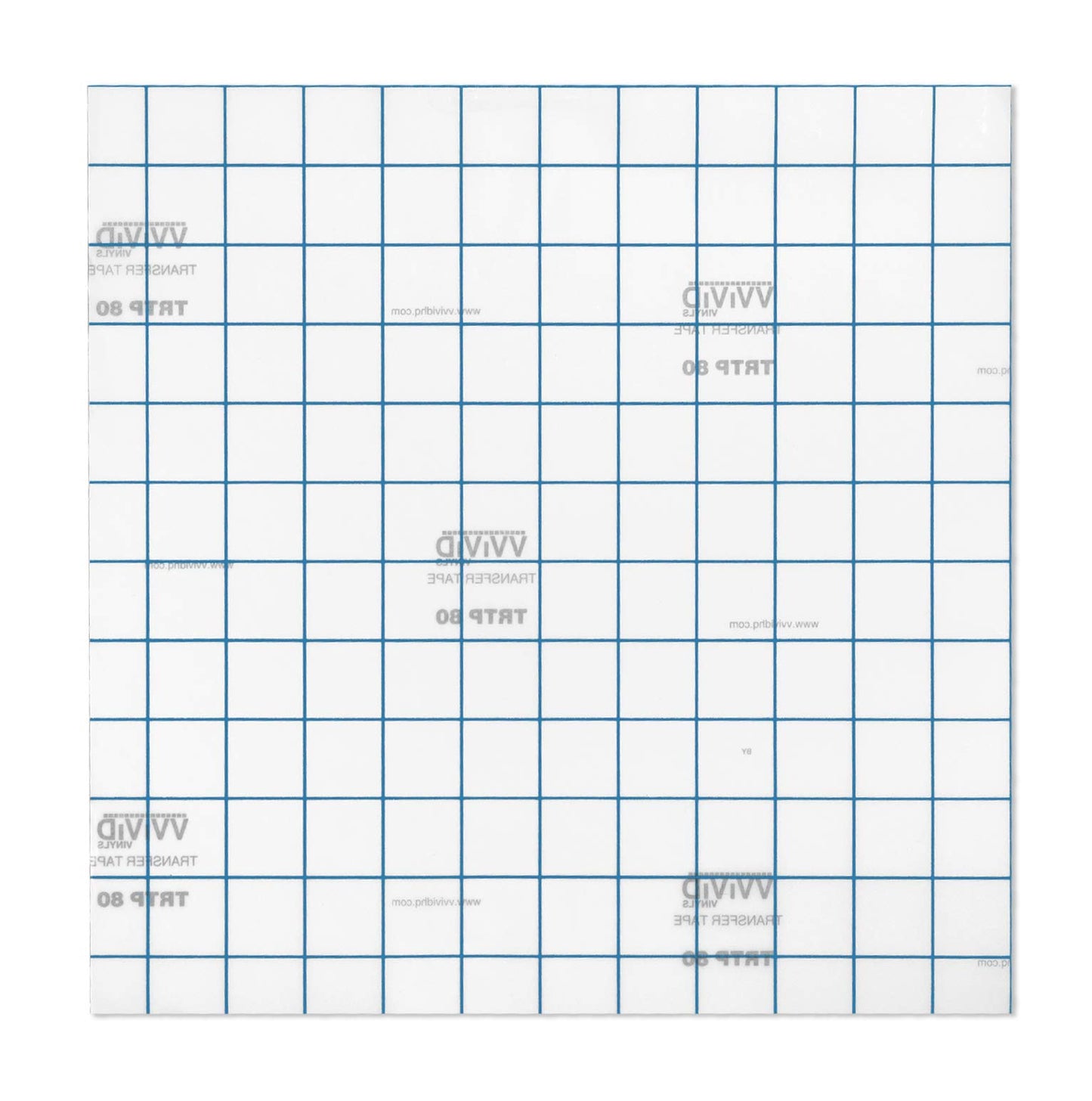 VViViD Vinyl Transfer Tape Roll Clear with Blue Alignment Grid Application Tape for Signs Crafts Decals Medium Tack (12" x 12" (55 Sheets))