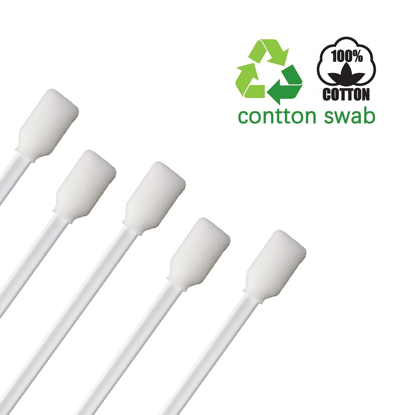 200pcs 5.11" Square Rectangle Foam Cleaning Swab Sticks for Solvent Format Inkjet Printer Roland Optical Equipment.