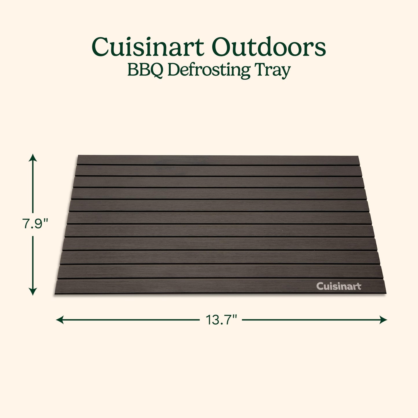 Cuisinart Quick Defrosting Tray for Frozen Meat, Non-Stick, Easy to Clean, Black (CDT-010C)