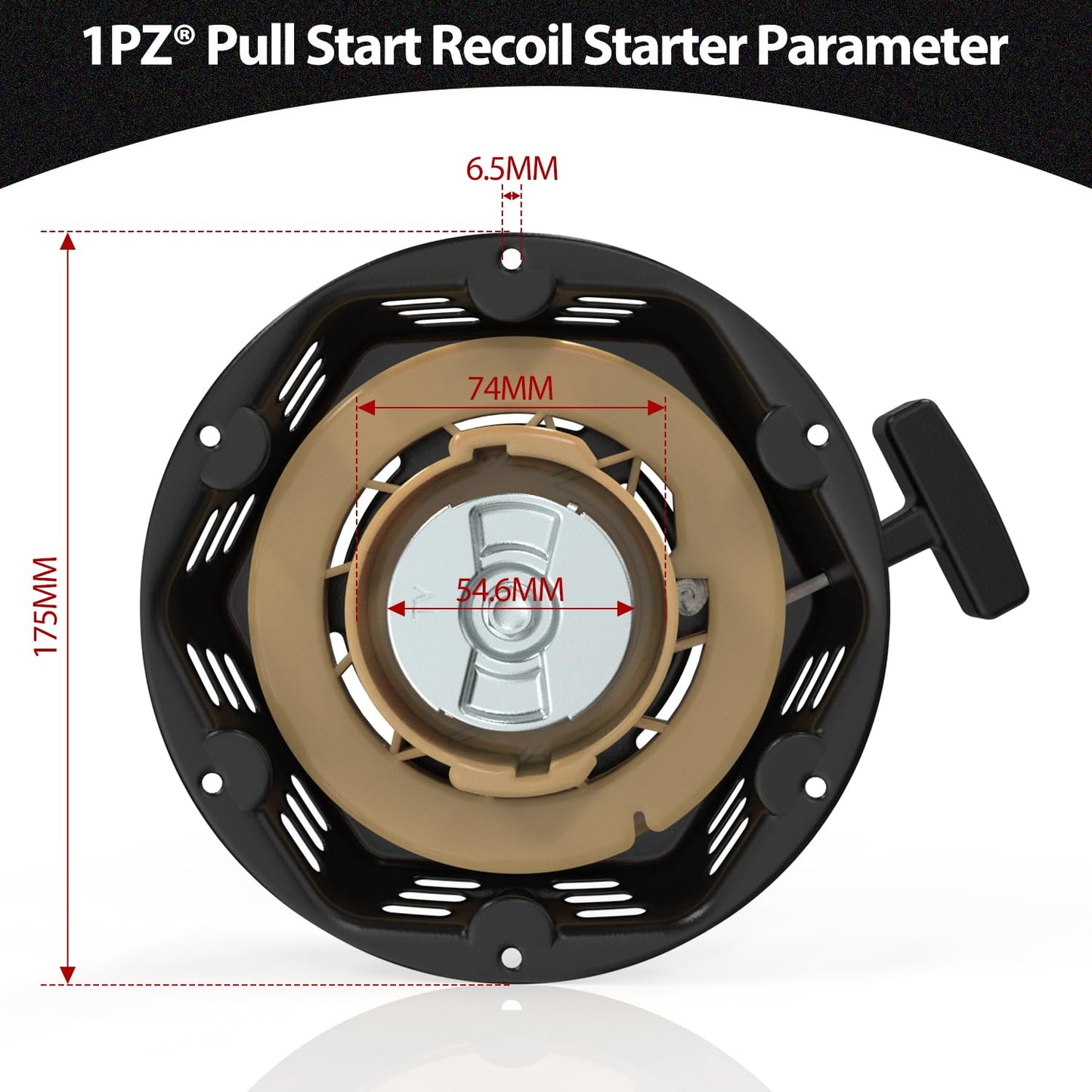 1PZ FBX-S4F Recoil Starter Pull Start Assembly Replacement for Champion Generator 196cc 212cc 224cc 46598 3000 3500 4000 4500 Watt Generator Parts