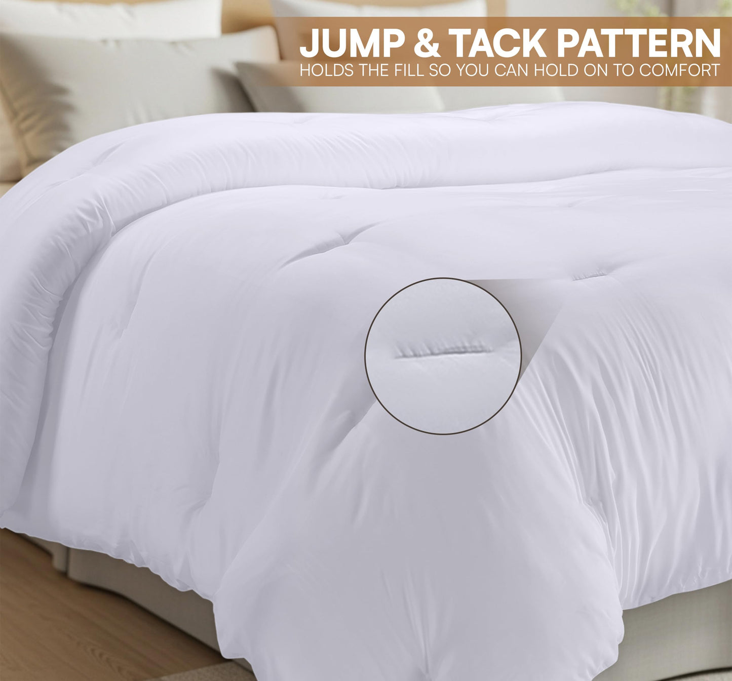 Utopia Bedding Comforters Full Size, All Season Duvet Insert, Down Alternative Full Comforter with Corner Tabs, Machine Washable Bed Comforter 82 x 86 Inches (White)