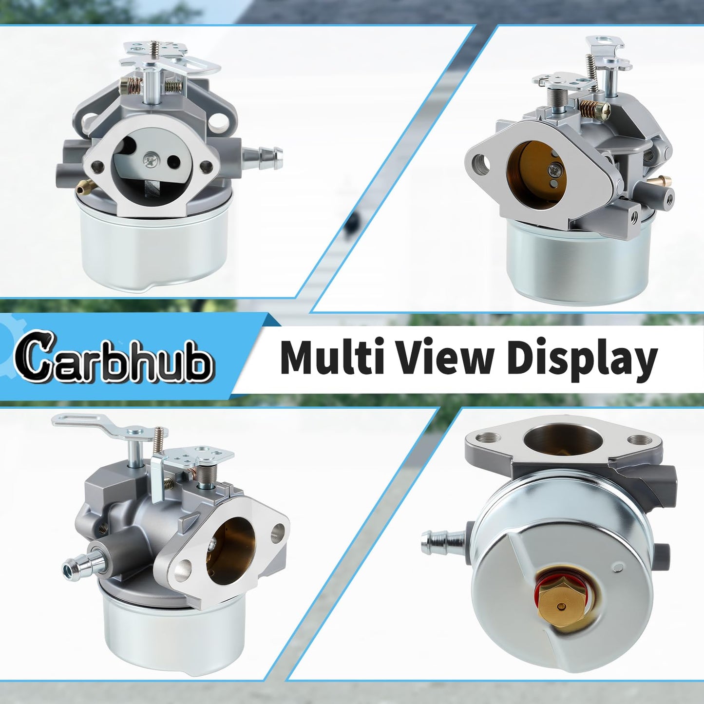 Carbhub 640052 Carburetor for Tecumseh HMSK80 HMSK90 HMSK100 LH318SA LH358SA Snow Blower Thrower 8HP 9HP 10HP Engine Tecumseh 640054 640349 Carburetor with Primer Bulb - 640052 Carburetor