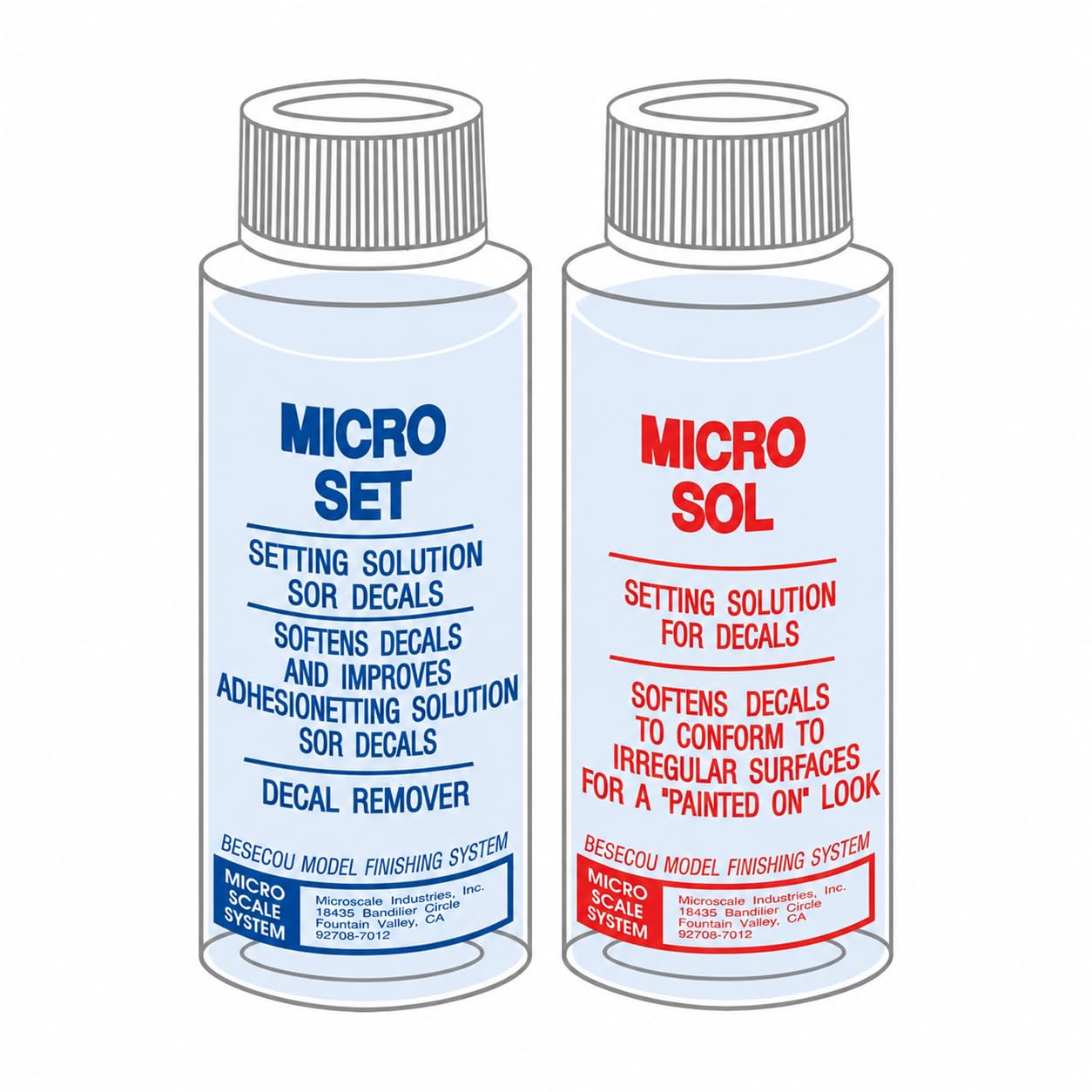 Besecou META_AOT Decal Setting Solution - Micro Set 101 & Micro Sol 102 Package - Anime Decal - Clear, Small, Unisex, 1 Count