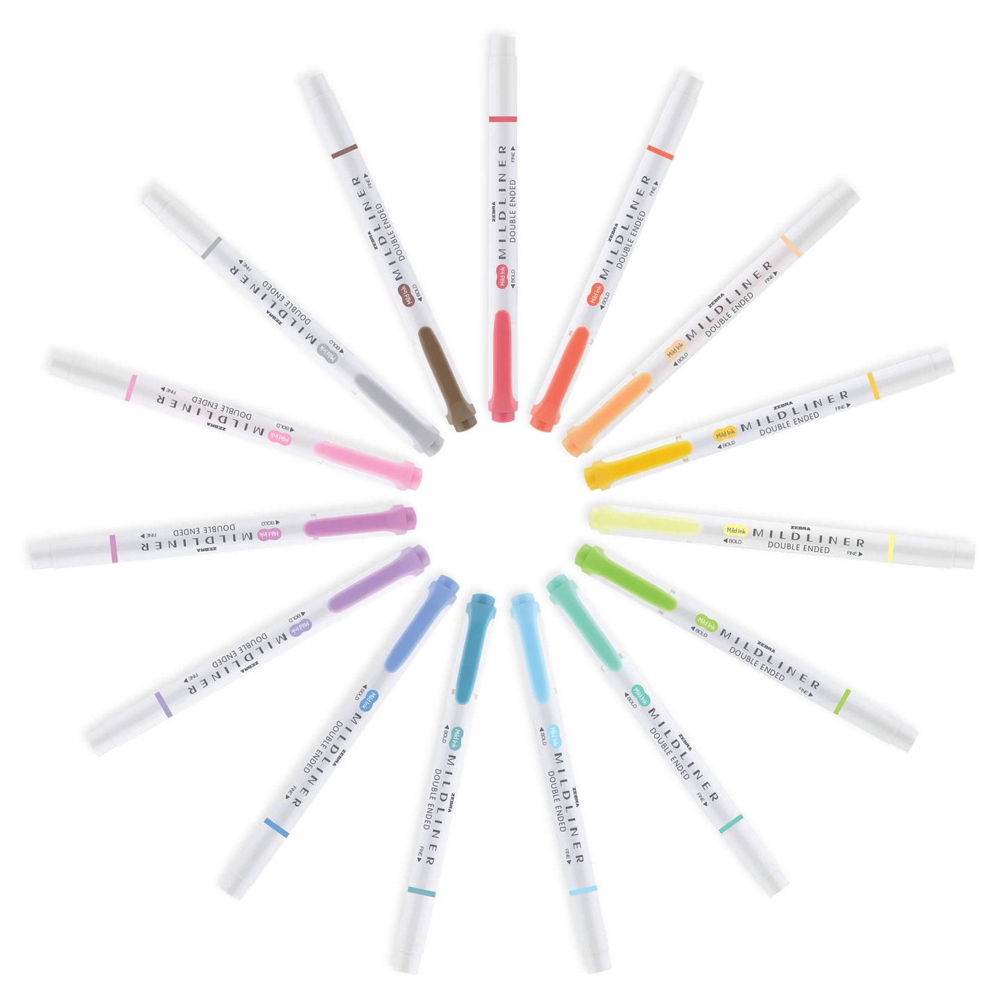 Zebra Pen MILDLINER Dual-Tip Highlighters, Broad and Fine Tips, Ideal for Bible Highlighting, No Bleed, School Supplies, Teacher Supplies, and Office Supplies, Mild Grey Ink, 12-Pack (78110upc)