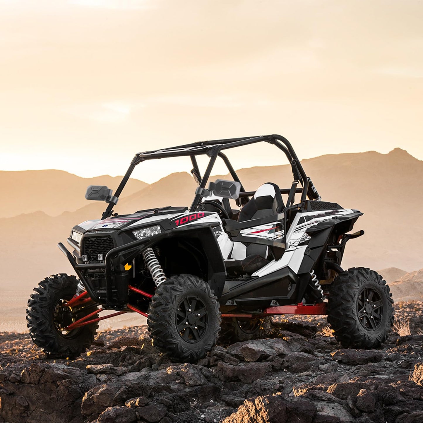 UTV Side Mirrors, OFIG UTV Mirrors Fits 1.6" - 2" Roll Cage Compatible with Polaris RZR 900 1000 Can Am Commander Mule Rhino Viking Wolverine Kubota RTV
