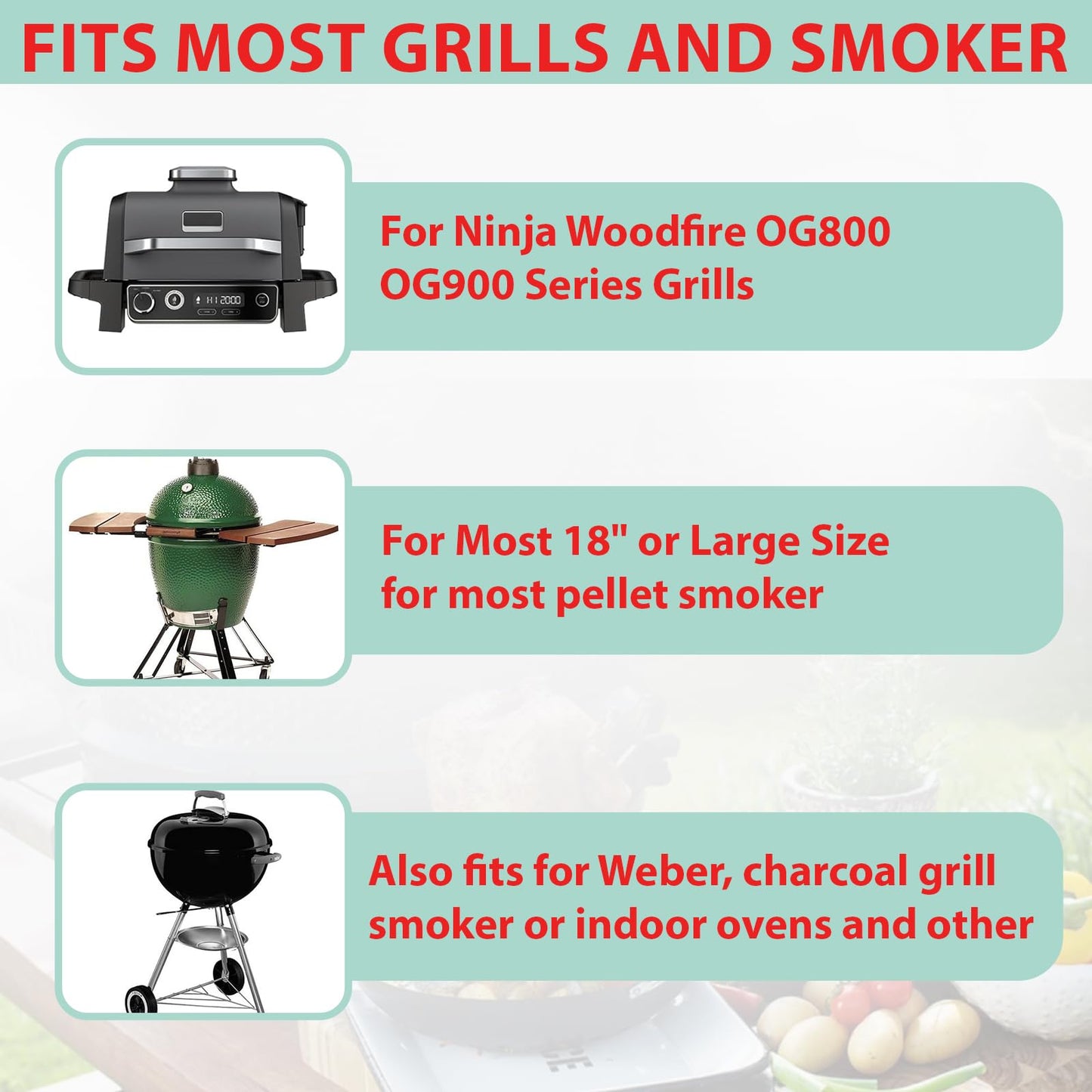 WEBROIL Rib Racks Compatible with Ninja Woodfire Outdoor Grill OG800, OG850, OG900, OG951, OG952 Series Accessories, Stainless Steel Roast Rack for Ninja Woodfire Smoker Pro Connect XL Accessories