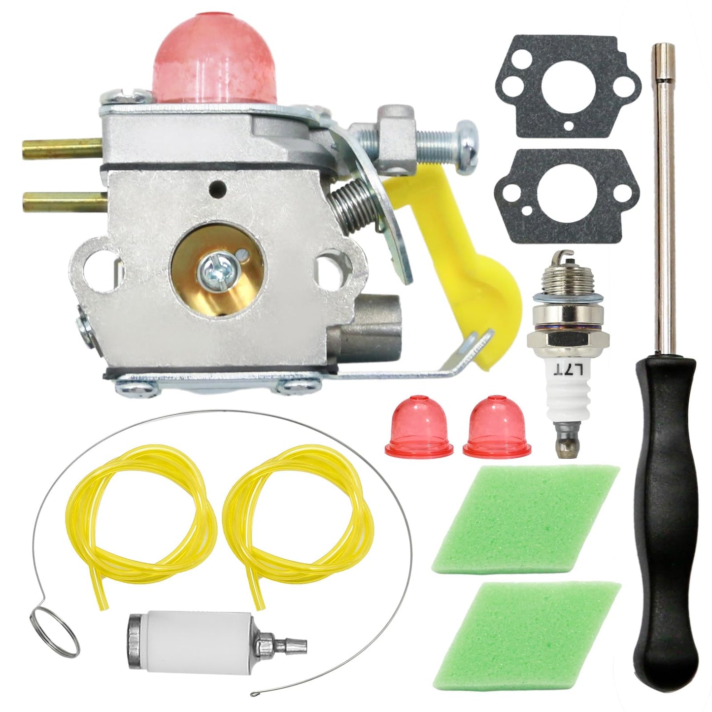 SYOWADA 530071752 Carburetor Tune Up Kit, Replacement for Poulan Weed Eater FL20 FL23 FL25 FL26 FX26 MX550 MX557 P1500 P2500 P3500 Trimmer, Replaces 530071750 530071752