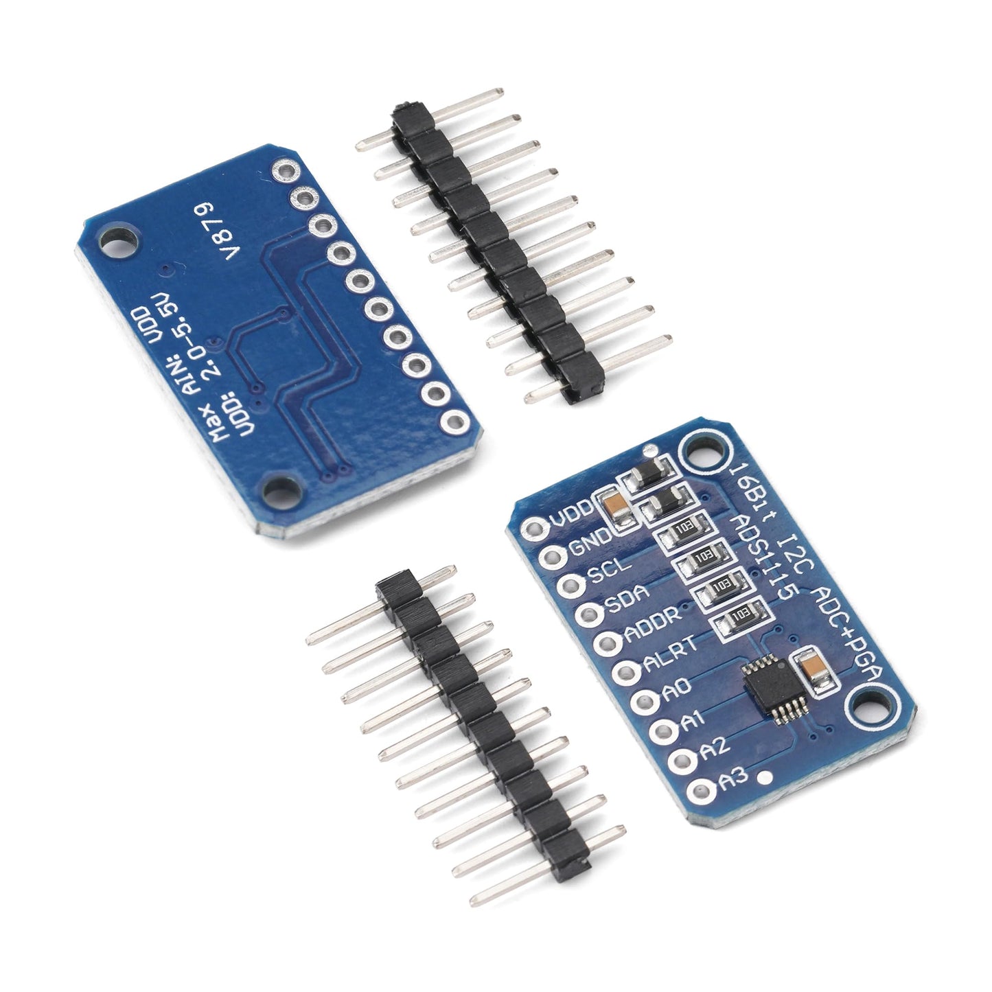 4 PCS ADS1115 16 Bit 16 Byte 4 Channel I2C IIC Analog-to-Digital ADC PGA Converter with Programmable Gain Amplifier High Precision ADC Converter Development Board for Arduino Raspberry Pi