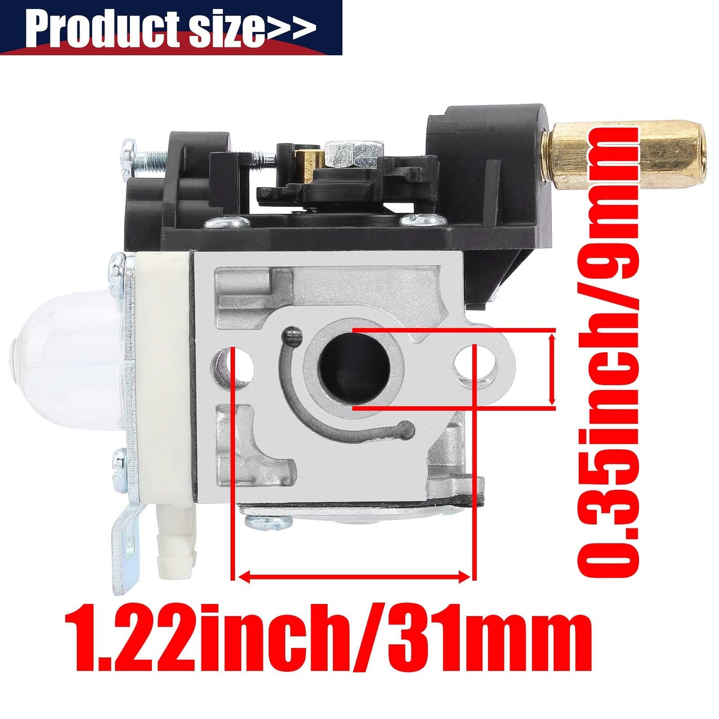 QAZAKY Carburetor Compatible with Zama RB-K112 Echo SRM-266 SRM-266S SRM-266T SRM-266U PPT-266 PPT-266H PE-266 PE-266S PAS-266 SHC-266 HCA-266 String Trimmer Brushcutter Carb A021003830 A021003831