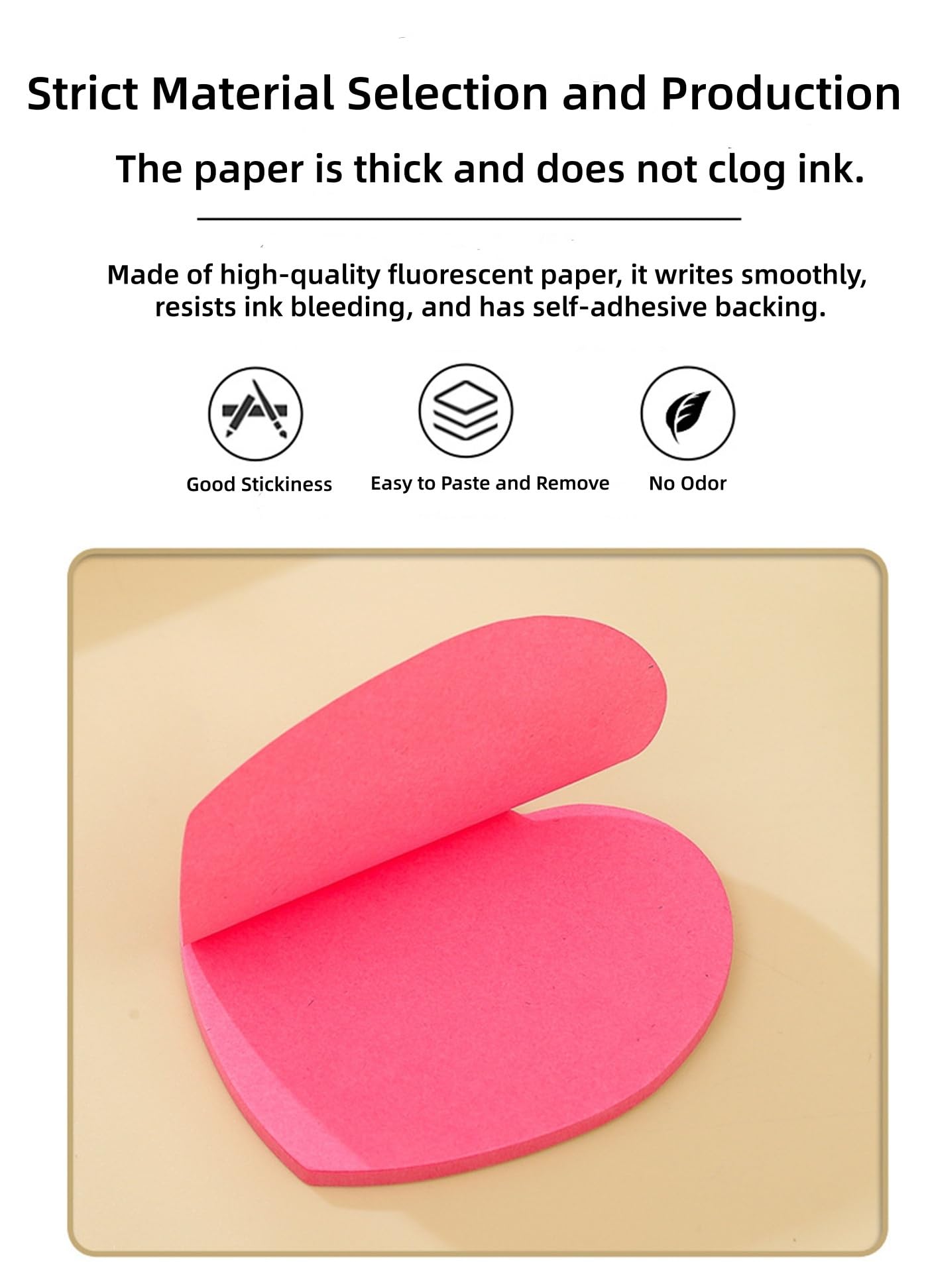 Sticky Notes-720 Sheets Heart/Star/Arrow Mixed 8 Color Bulk Sale Sticky Memo Post Memo Note Tape Self Stick Notes for Office/School/Home(1 Set-24Pads,720Sheets Total)