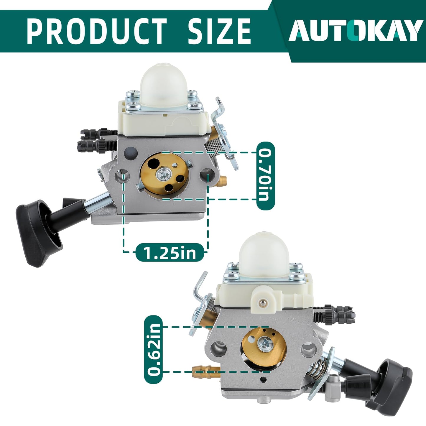 AUTOKAY 4241-120-0632 Carb Carburetor for Stihl BG56 BG56C SH56 Leaf Blower Replace for ZAMA C1M-S260B C1M-260
