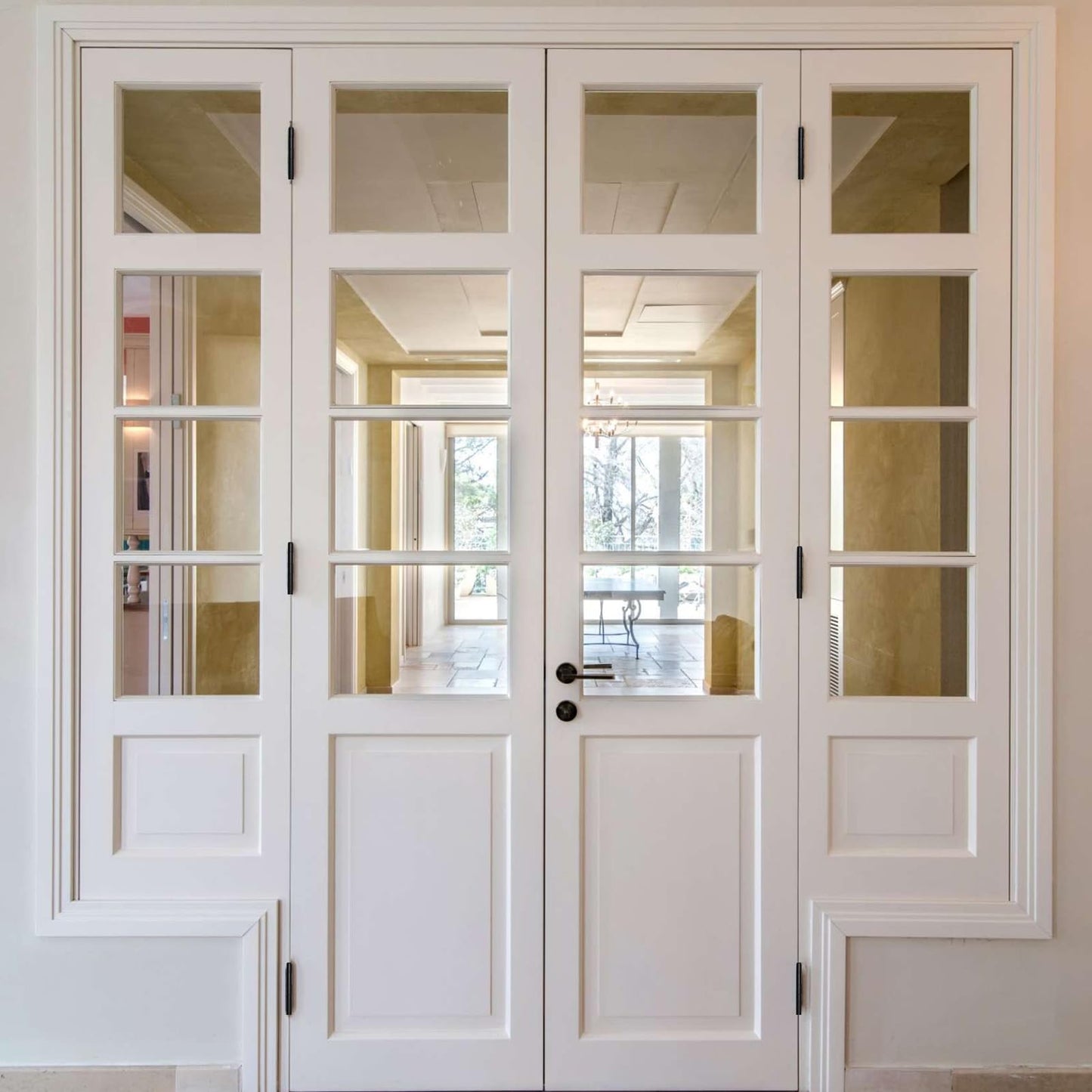 goldenwarm 6pack 4 x 4 Inch Matte Black Door Hinges Exterior and Interior Door Hinges with Square Corners