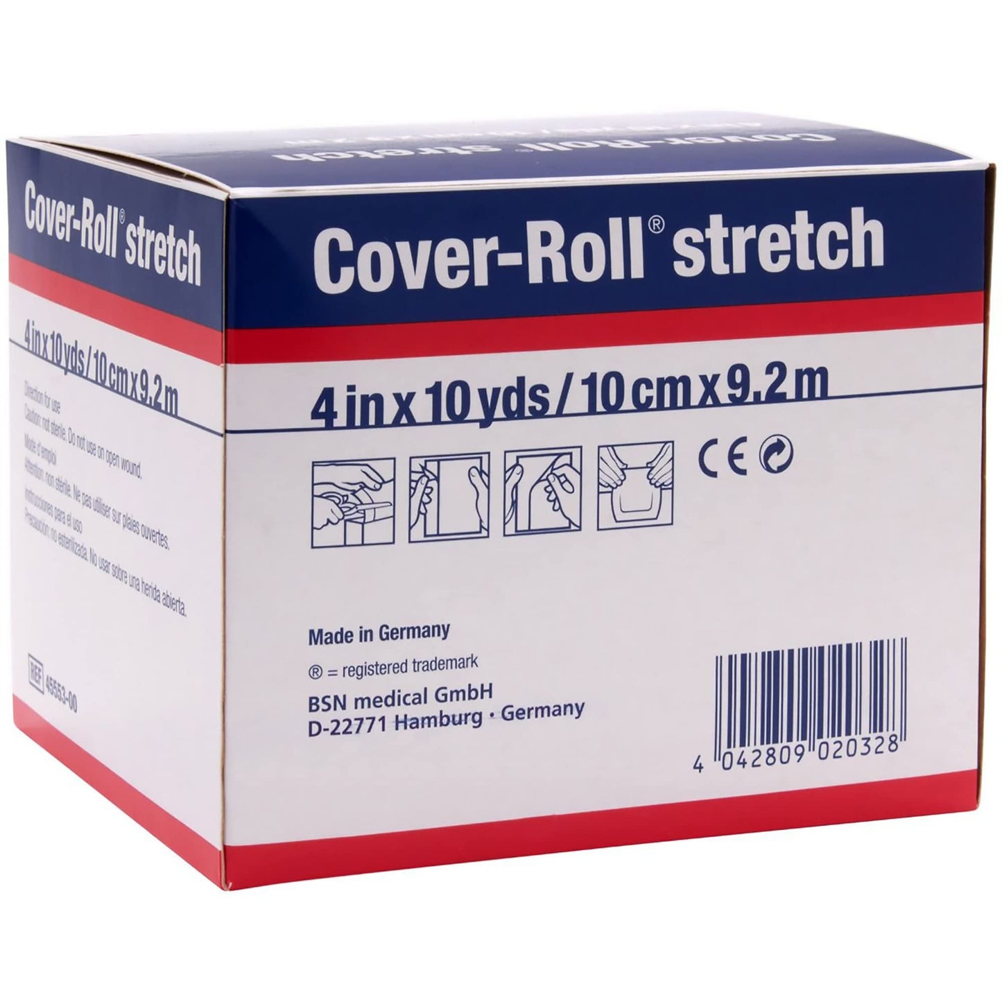 BSN 45553 Medical Cover-Roll Stretch Adhesive Bandage, 4" x 10 yd.