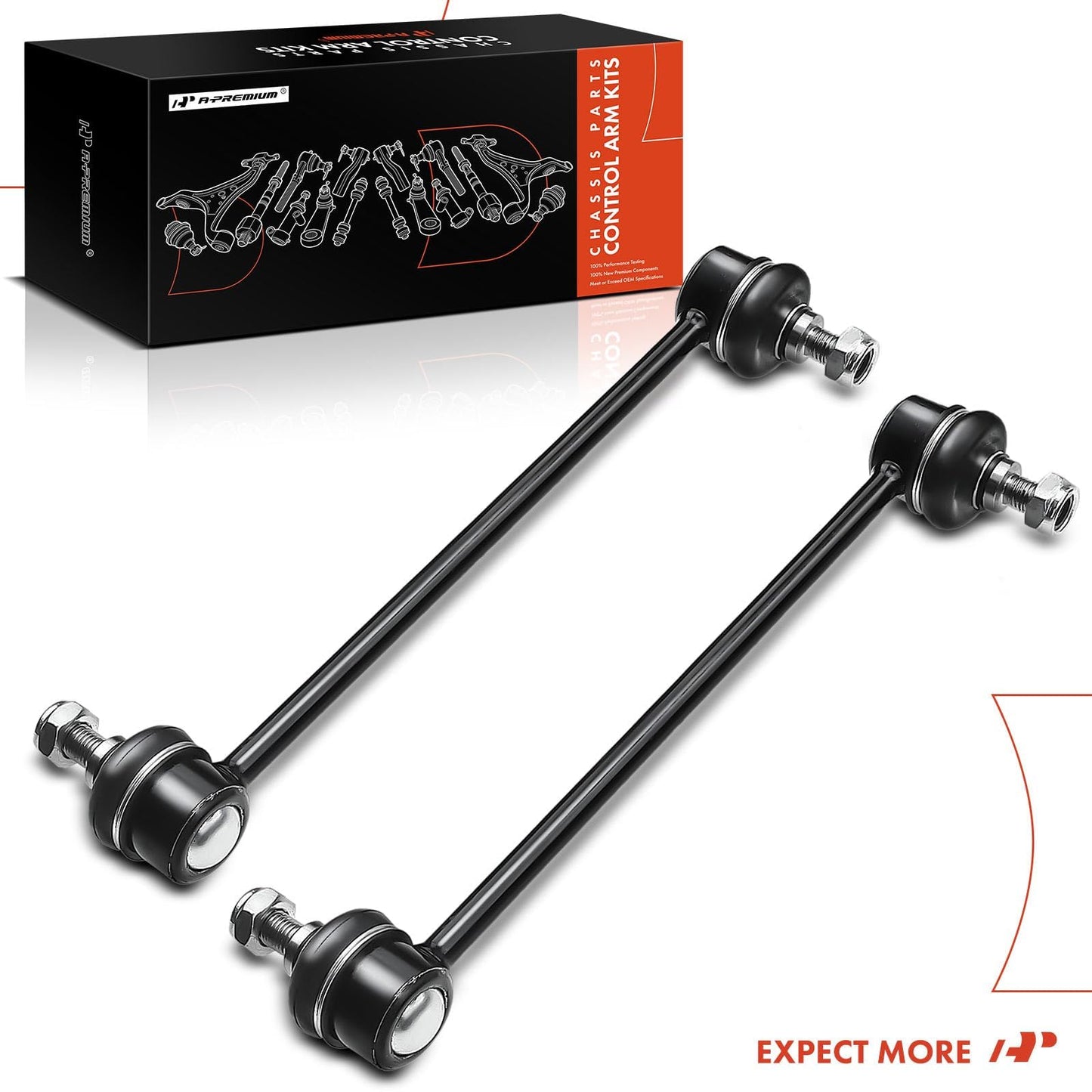 A-Premium 2 x Rear Sway Bar Links Stabilizer Bar Links, Compatible with Toyota Camry Highlander Avalon Venza Solara & Lexus RX350 RX400h ES300 ES300h ES330 ES350 RX330, Replace # K90345 4883006030