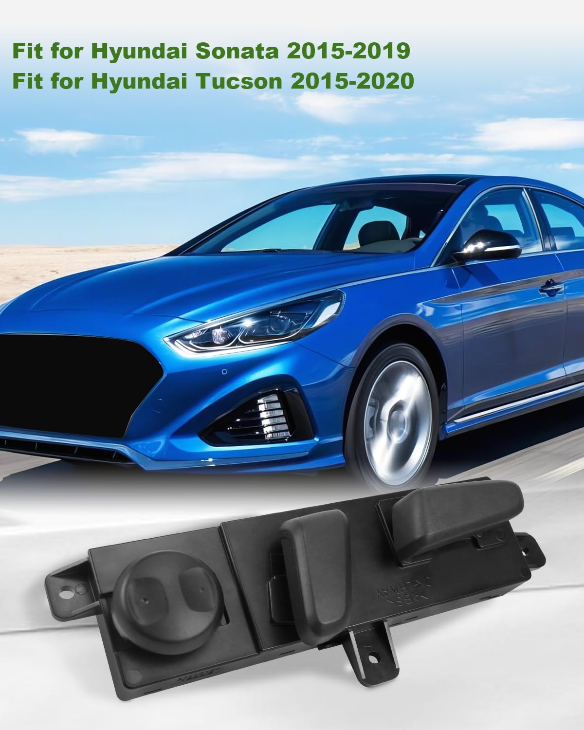 Power Seat Switch Fit for Hyundai Sonata 2015 2016 2017 2018 2019, Fit for Tucson 2015 2016 2017 2018 2019 2020, Front Seat Left Driver Side