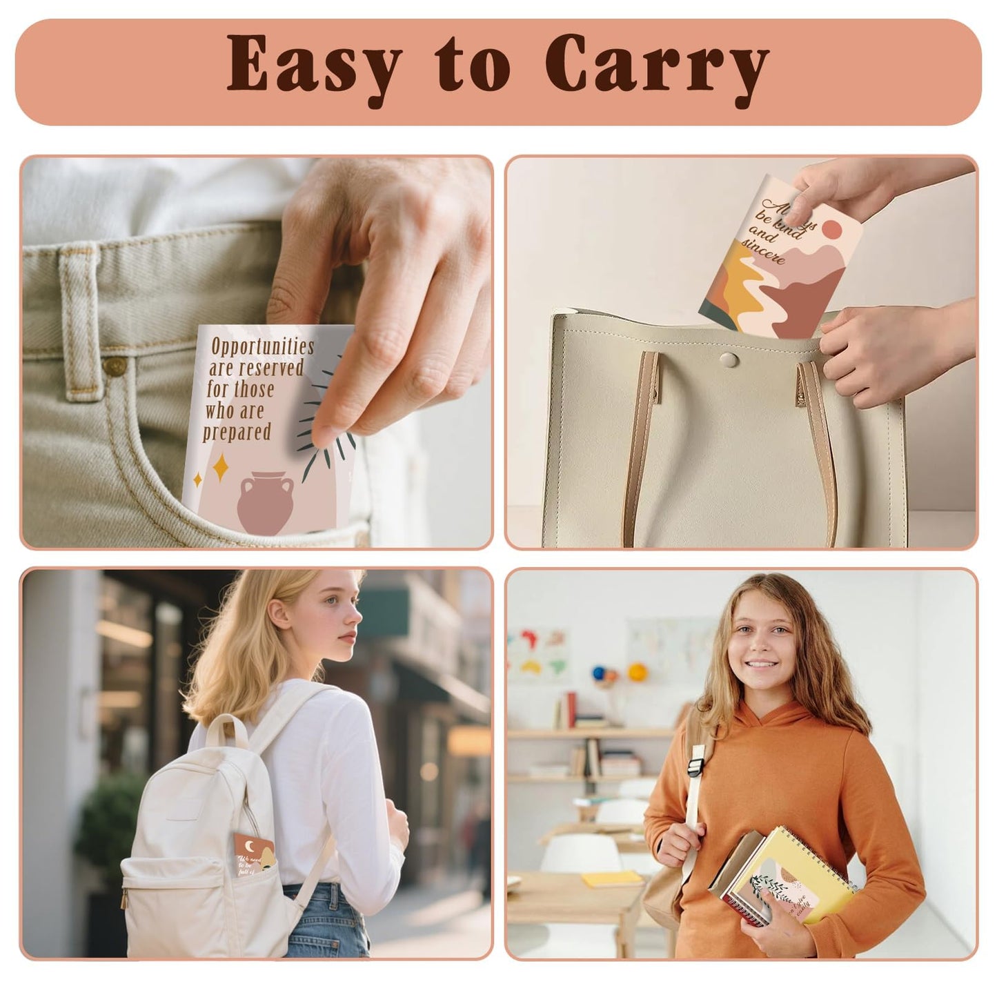 64 Pcs Motivational Mini Notebooks Bulk Set,16Pcs Motivational Quote Notebooks,16Pcs Ballpoint Pens,16Pcs Keychains,16Pcs Packaging Bags,Thank You Gifts for Teacher Colleagues
