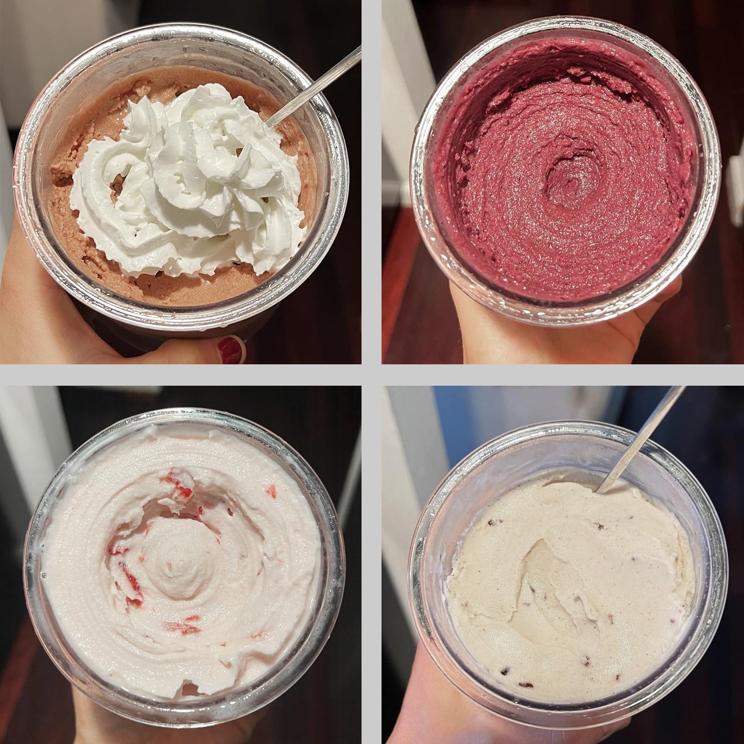 4 Pack Pints and Lids for Ninja Creami NC299AMZ NC300C NC301C CN302CCO Series Ice Cream Makers, BPA-Free & Dishwasher Safe, 16oz SharkNinja Creamy Containers Replacement