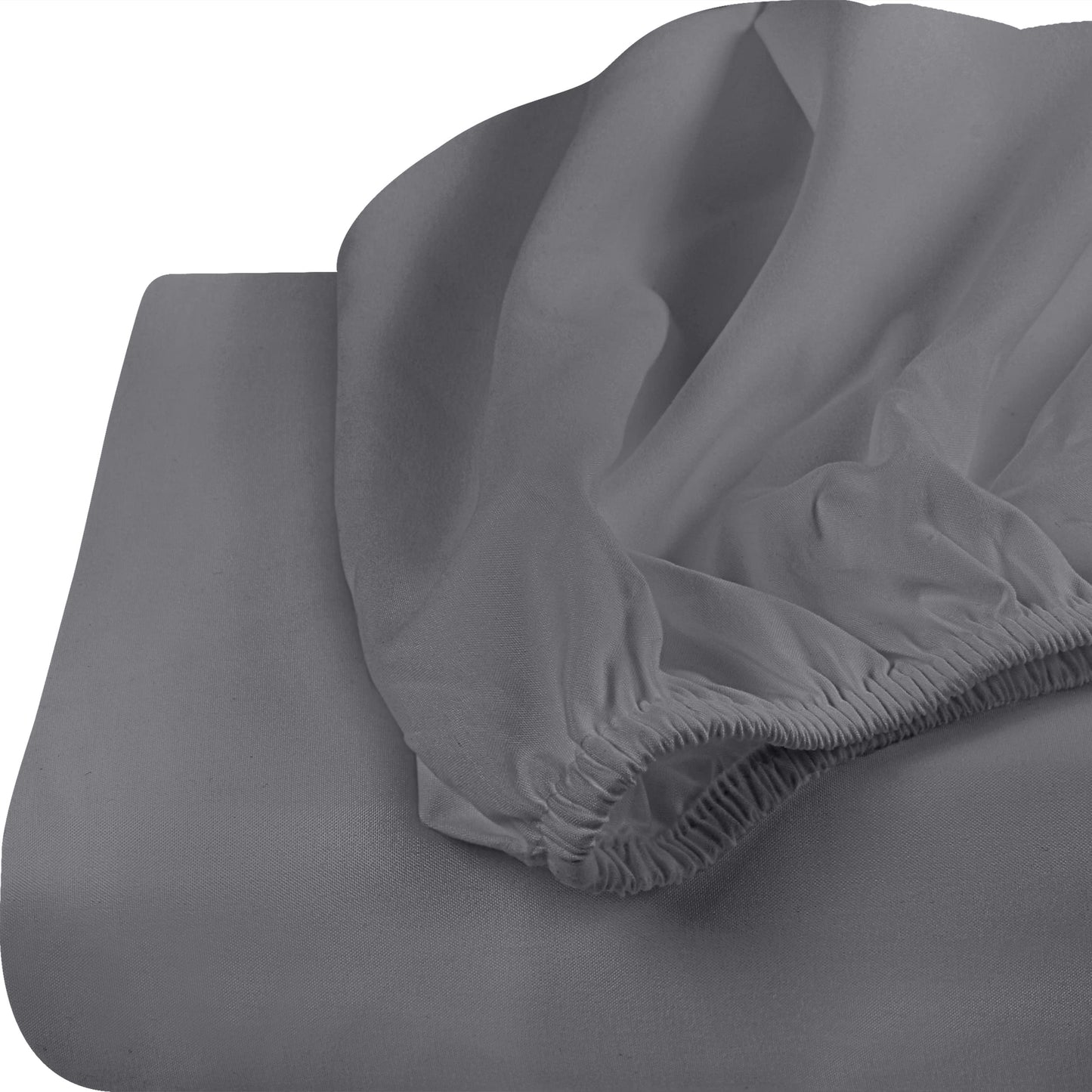 Utopia Bedding Full/Double Fitted Sheet - Pack of 2 Bottom Sheets - Soft Brushed Microfiber - Deep Pockets, Shrinkage & Fade Resistant - Easy Care (Full, Grey)