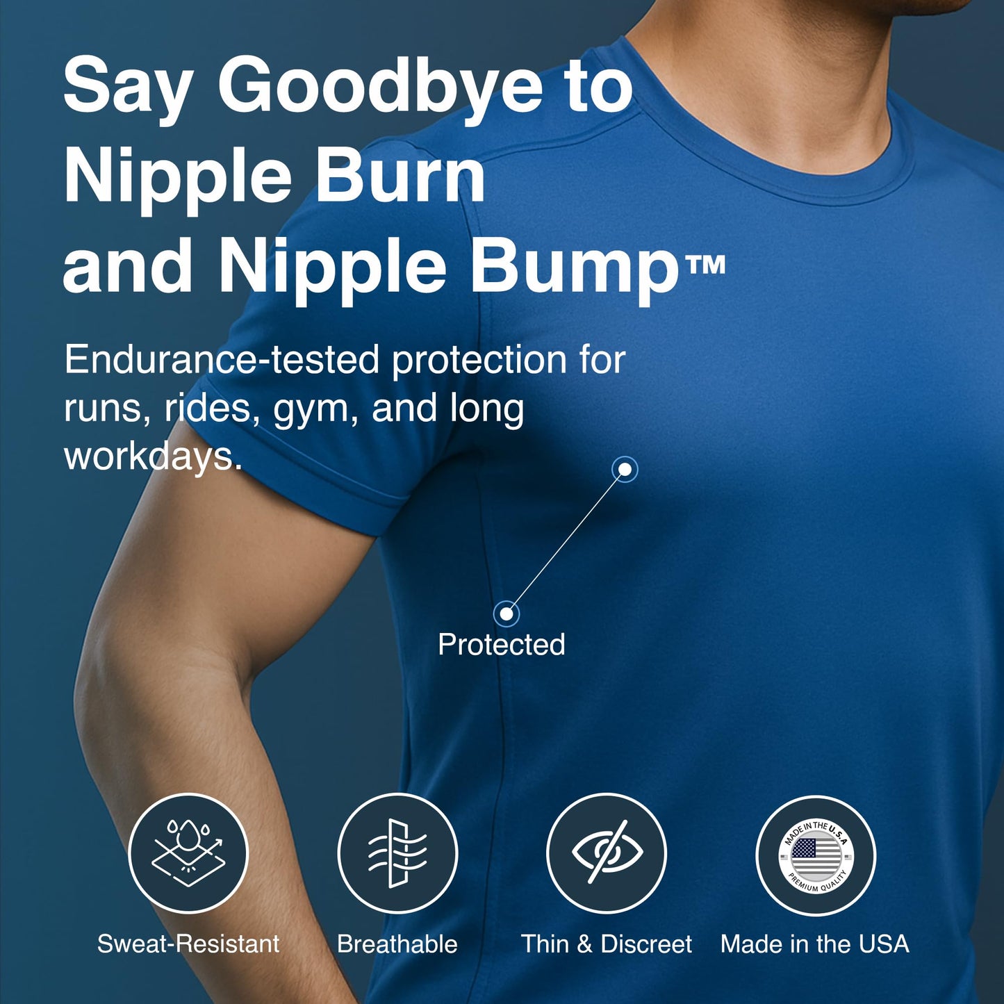 NipEaze Sports Nipple Covers for Men & Women – Anti-Chafing Pads for Running, Cycling & Workouts, 62 Pairs (124 Pcs)