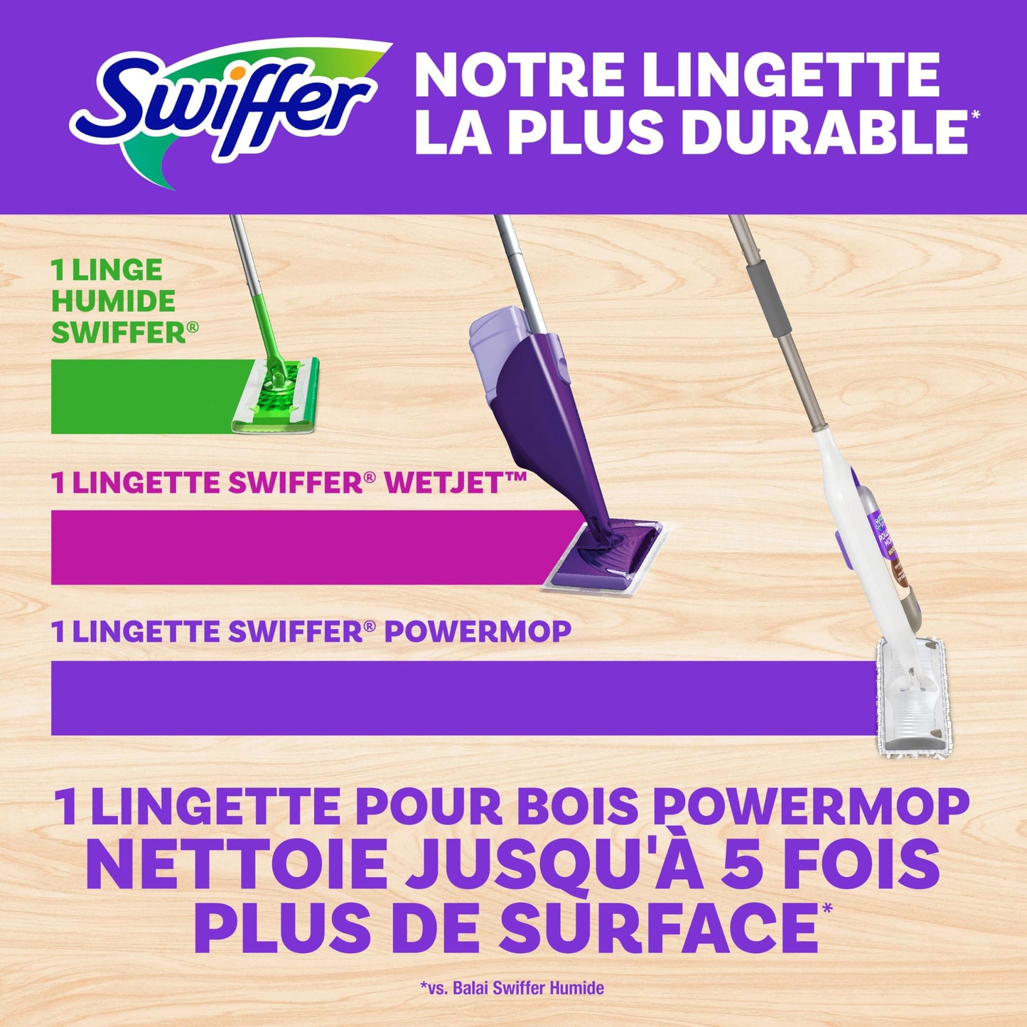 Swiffer PowerMop Wood Mopping Pad Refills for Floor Cleaning, 11 count